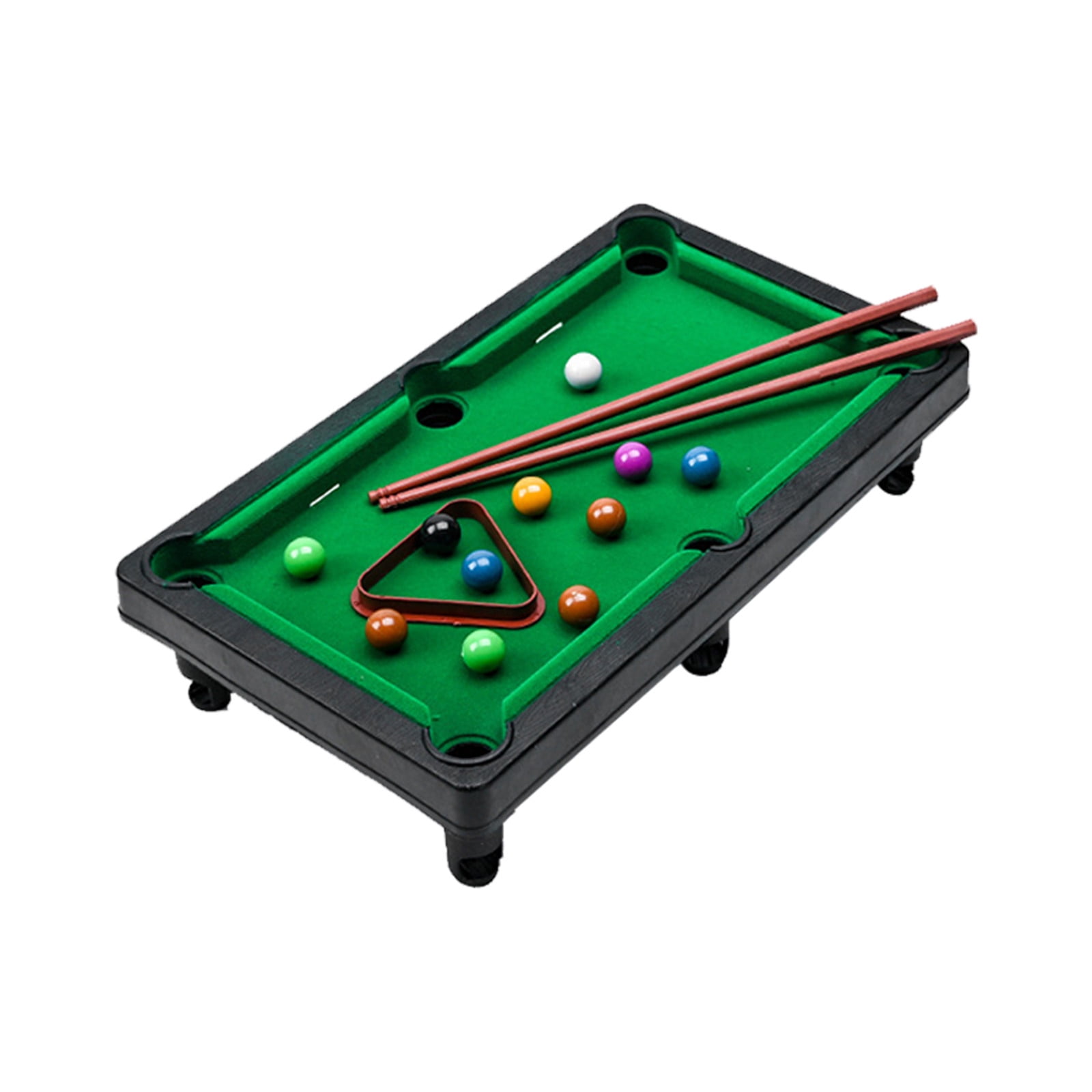 Lksixu Tabletop Pool, Mini Pool Table Table Billiards Game Set With 2 Sticks & 11 Balls Home Office Desk Stress Relief Games Children's Gifts，Travel-Friendly & Office Desk Games, Bartop, or Home Use 27.5x19.2x7.5cm(12x6.9x2.8in). - Image 2