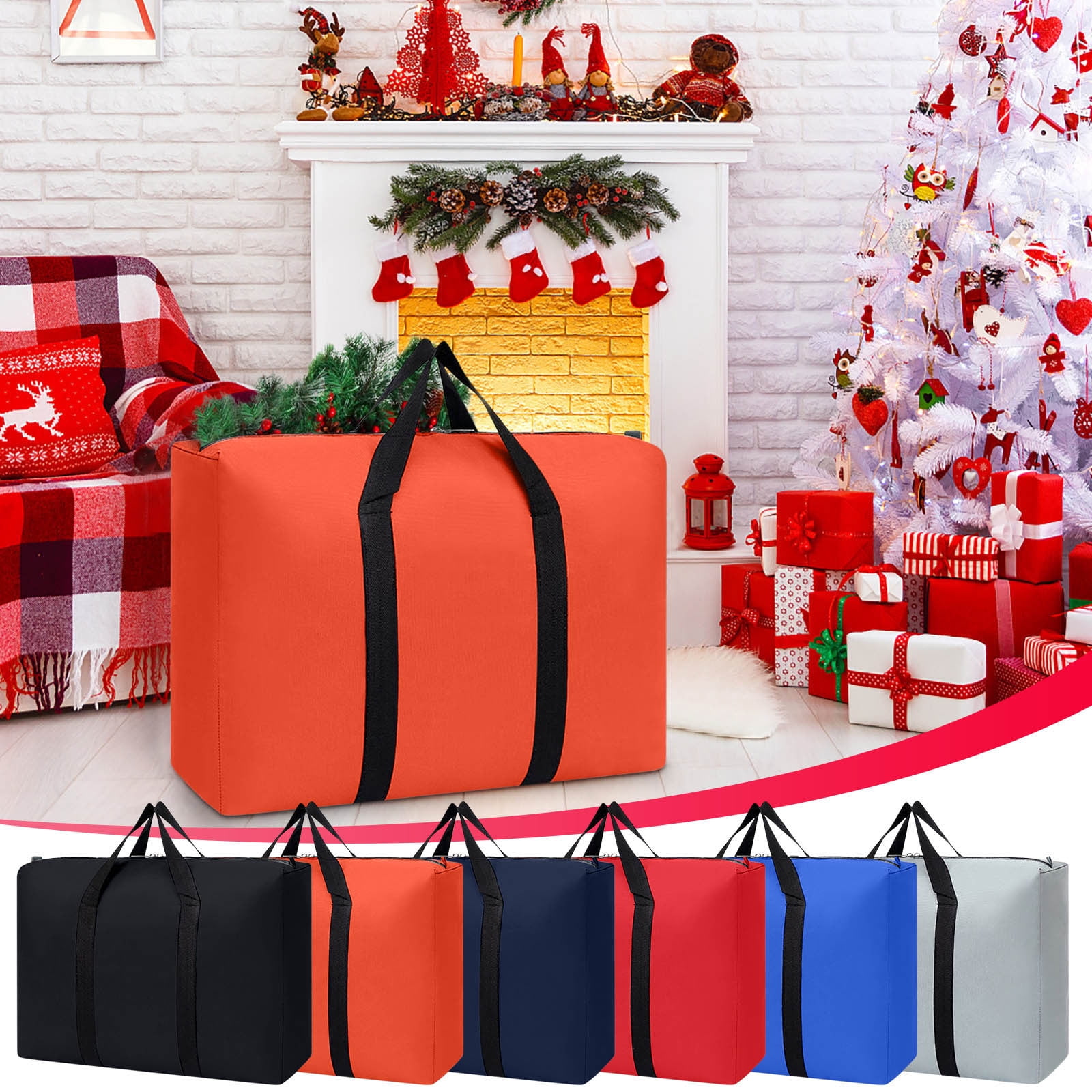 Up to 50% off ! Lksixu Christmas Tree Storage Bag, Fits up to 5'-6' Slim Small Artificial Trees. Tall Disassembled Holiday Tree, Heavy Duty Storage Container. Blue - Image 3