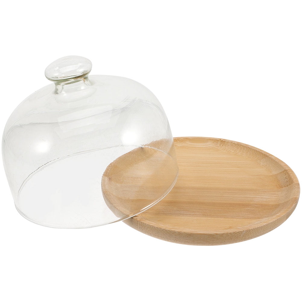 HOOWIFFY Transparent Glass Cake Tray with Dome Cover for Food Storage and Display, 1 Set - Image 4