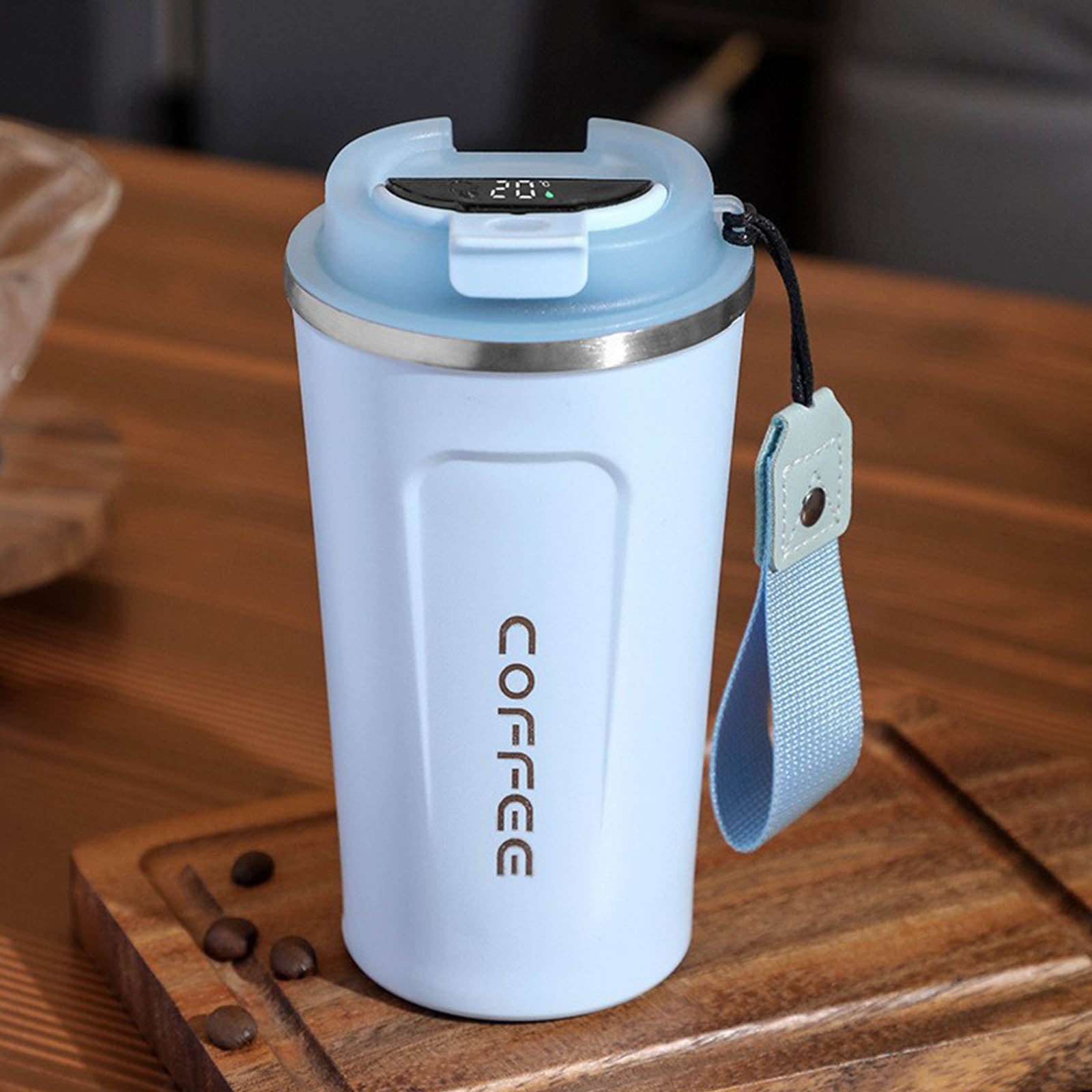Chmadoxn Stainless Steel Vacuum Insulated - Coffee Travel Mug Spill Proof with Lid - Coffee Cups for Keep Hot/Ice Coffee,Tea and Beer Blue - Image 1