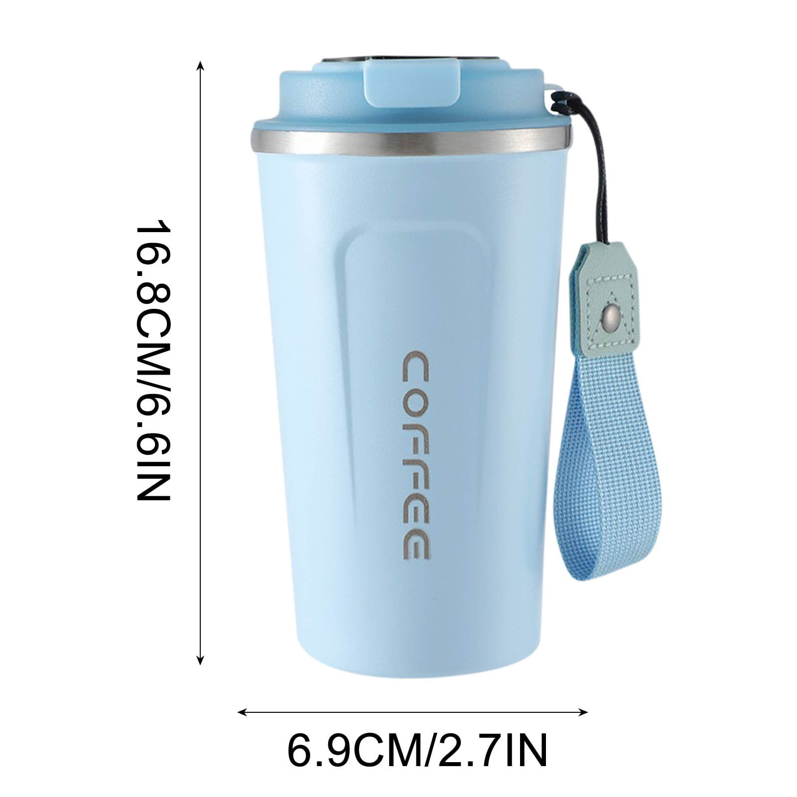 Chmadoxn Stainless Steel Vacuum Insulated - Coffee Travel Mug Spill Proof with Lid - Coffee Cups for Keep Hot/Ice Coffee,Tea and Beer Blue - Image 3