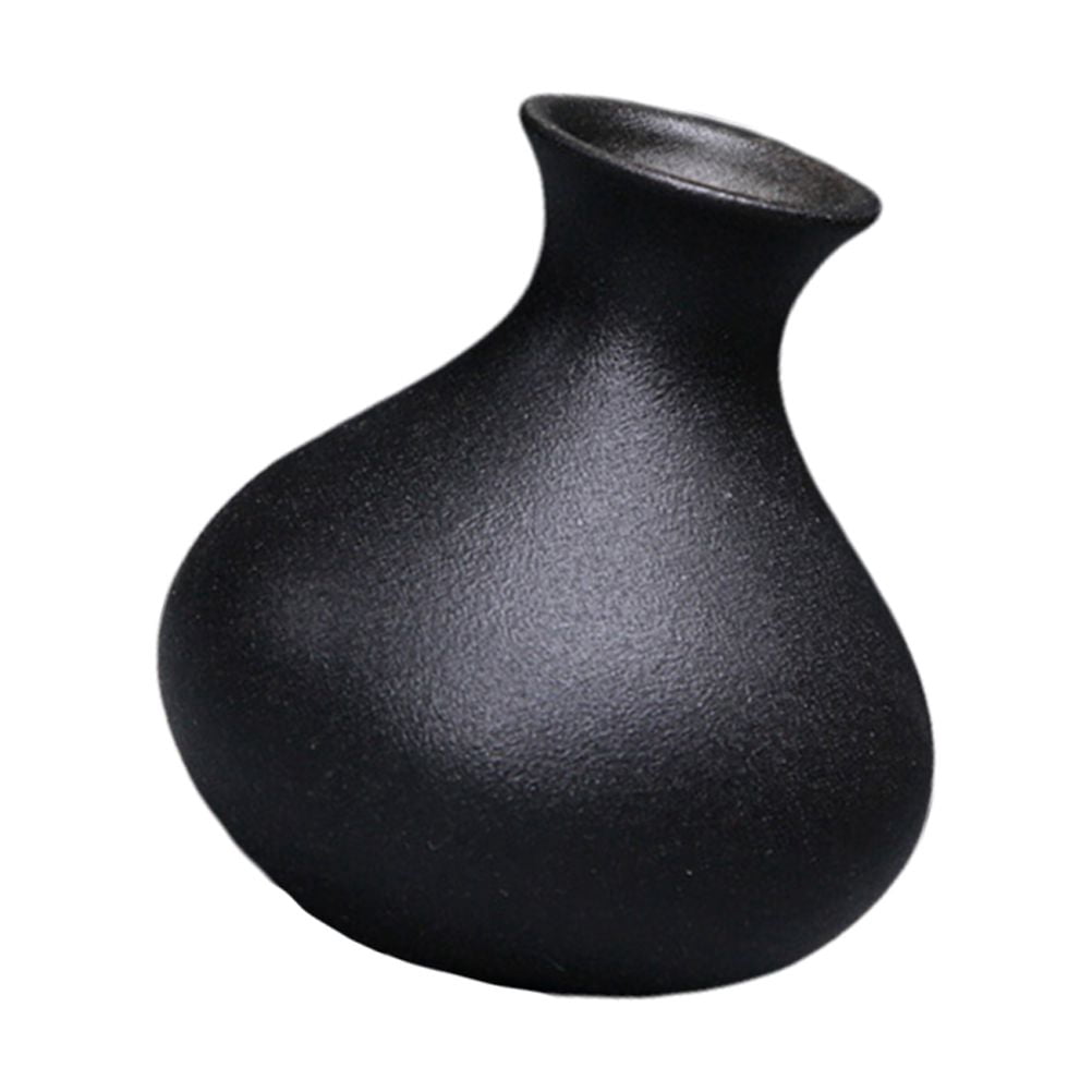 HOOWIFFY Black Ceramic Vase for Plants, Home Decor, Flower Pot, Modern Ornamental Plant Holder - Image 2