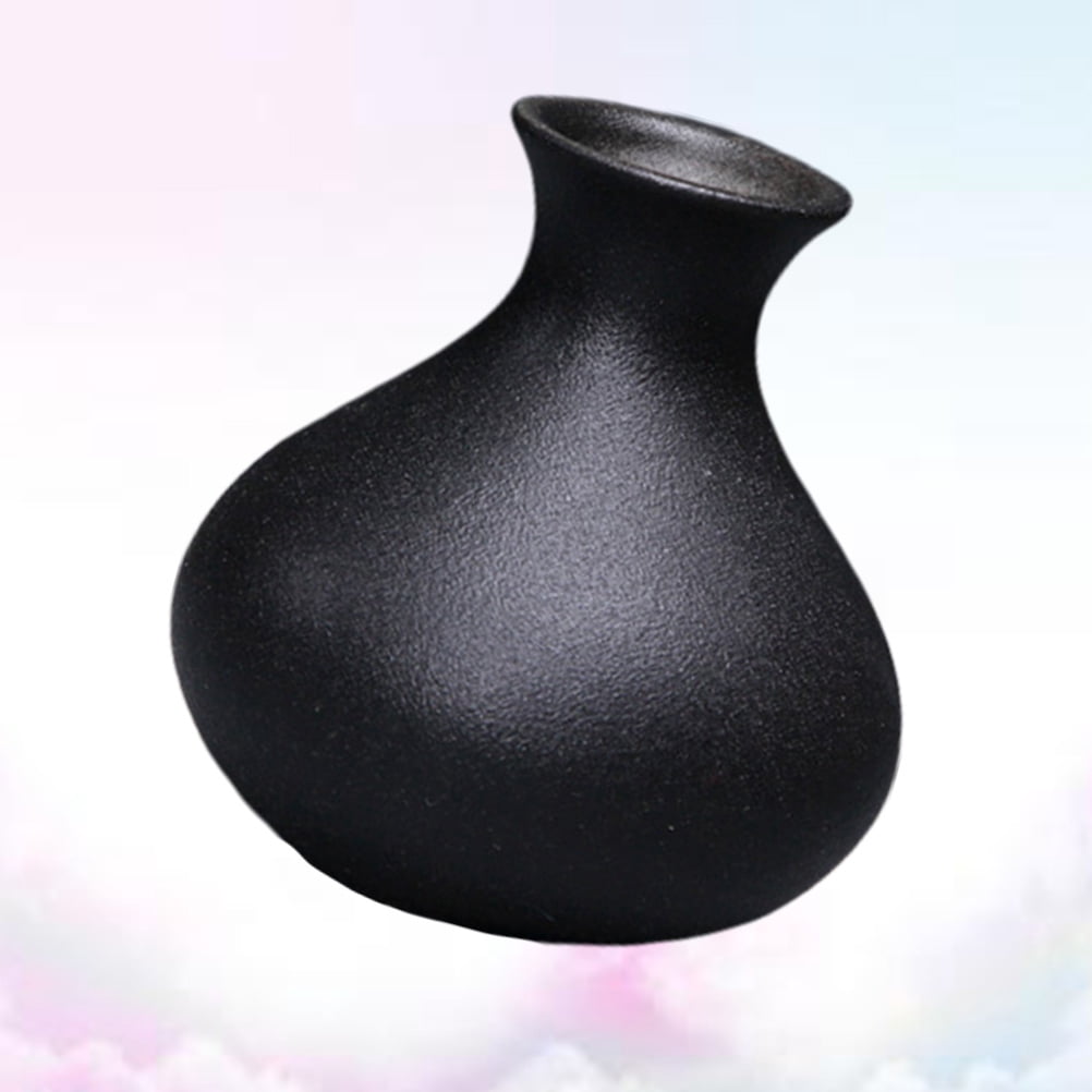 HOOWIFFY Black Ceramic Vase for Plants, Home Decor, Flower Pot, Modern Ornamental Plant Holder - Image 5