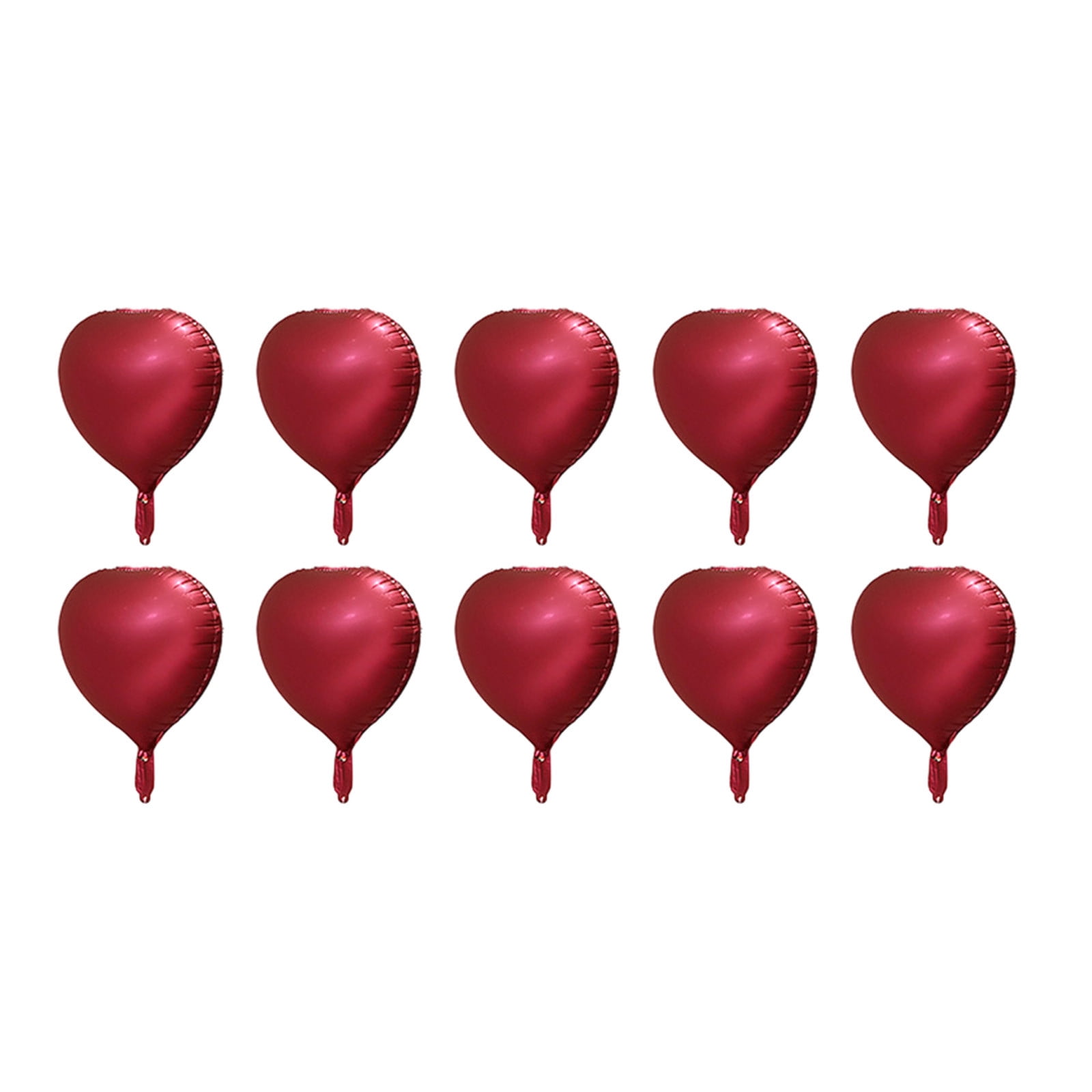 Lksixu 10pcs Heart Foil Balloons - 18inch Heart Shape Mylar Balloons For Romantic Love Valentine Is Day Wedding Birthay Party Decorations Valentines Day Decor 17.32