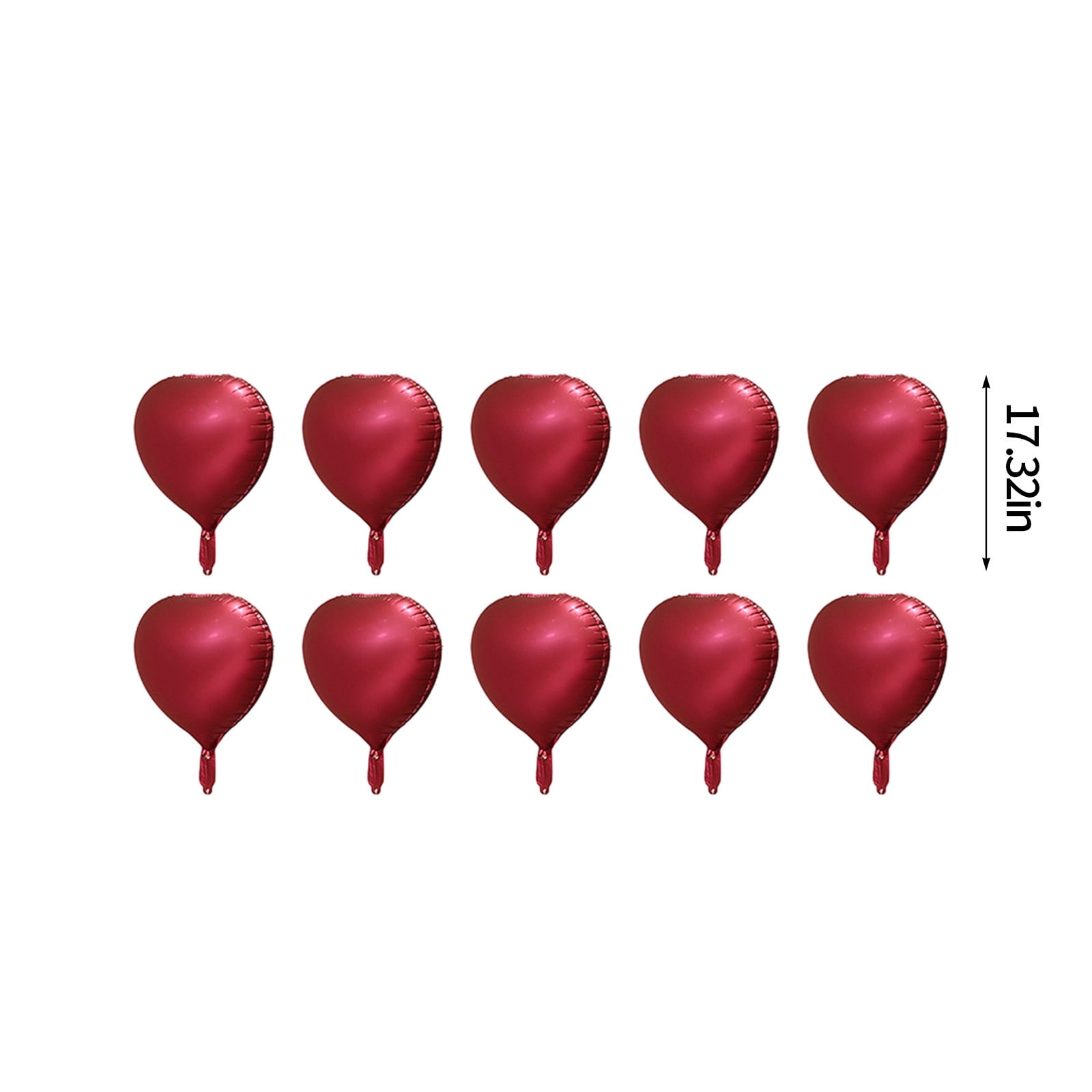 Lksixu 10pcs Heart Foil Balloons - 18inch Heart Shape Mylar Balloons For Romantic Love Valentine Is Day Wedding Birthay Party Decorations Valentines Day Decor 17.32