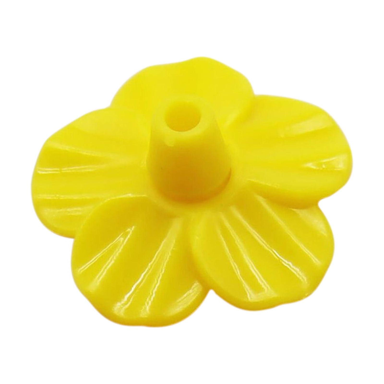 Darzheoy Hummingbird Feeders Replacement Flowers, 5Pcs Feeding Ports Replacement Bird Feeder Replacement Parts for Hummingbird Feeder Hanging Feeder, Red Yellow - Image 2