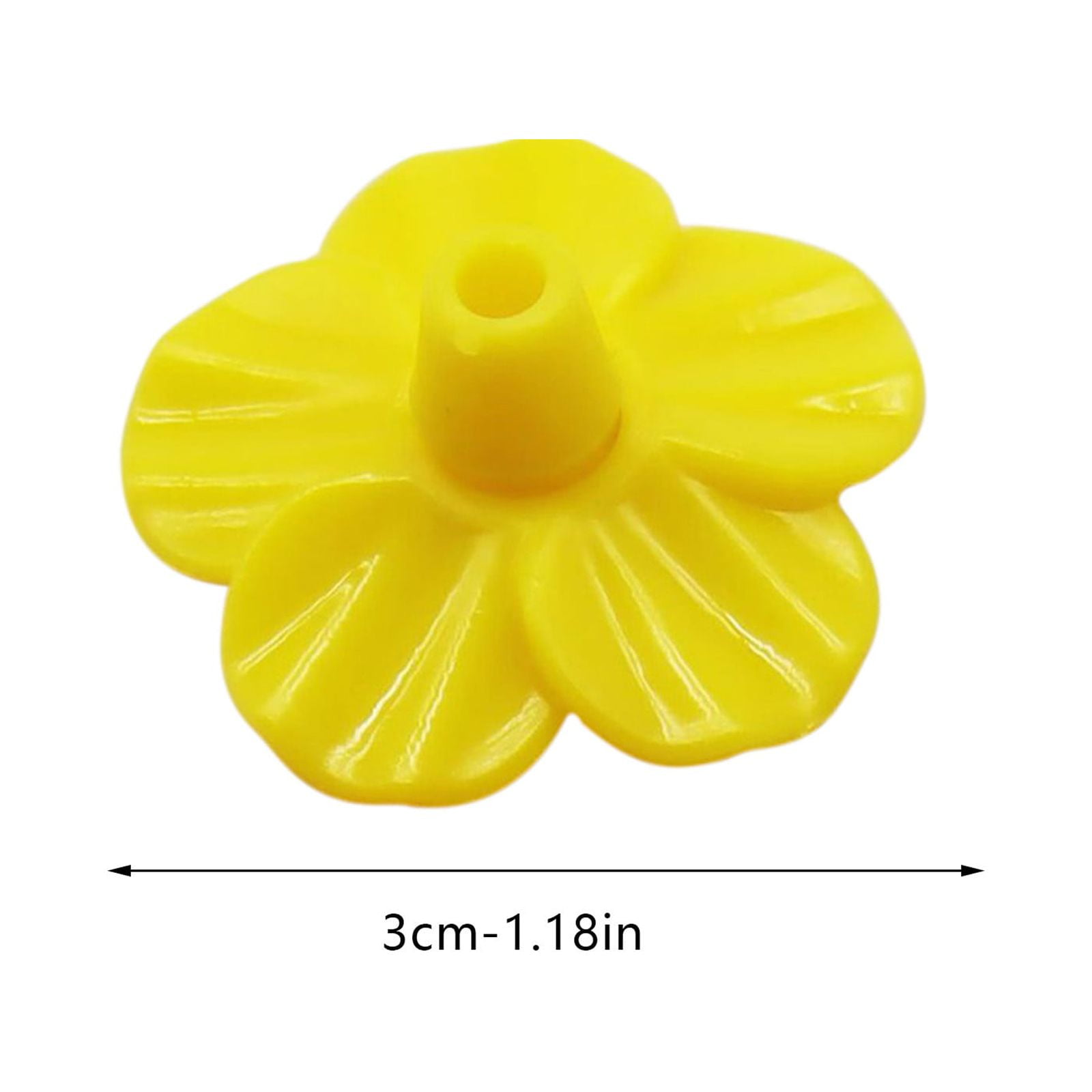 Darzheoy Hummingbird Feeders Replacement Flowers, 5Pcs Feeding Ports Replacement Bird Feeder Replacement Parts for Hummingbird Feeder Hanging Feeder, Red Yellow - Image 4