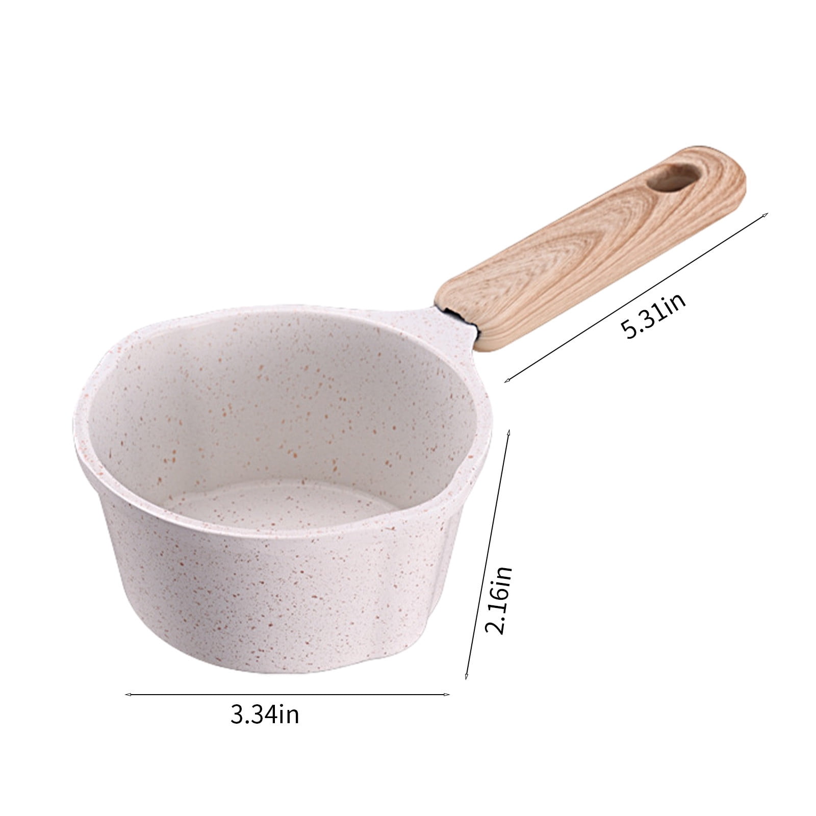 Chmadoxn Kitchen Supplies Saucepan Nonstick Pan Small Soup Pots for Cooking, Milk Pot Compatible for All Stoves, Milk Pan with Removeable Handle, Oven& Dishwasher Safe 3.34×2.16 in Black - Image 3