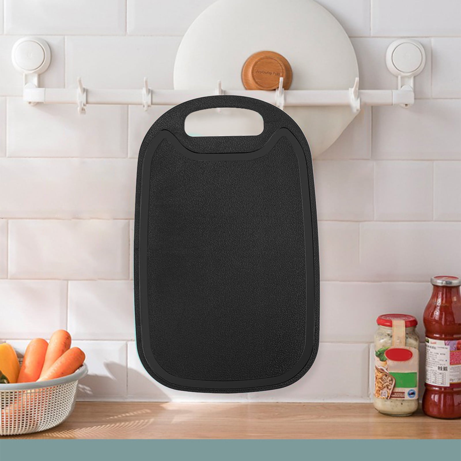 Chmadoxn Plastic Cutting Boards for Kitchen Dishwasher Safe, Double-sided Design Extra Large Cutting Board for Meat , Easy Grip Handle, Non-Slip, with Grinding Area 12.8