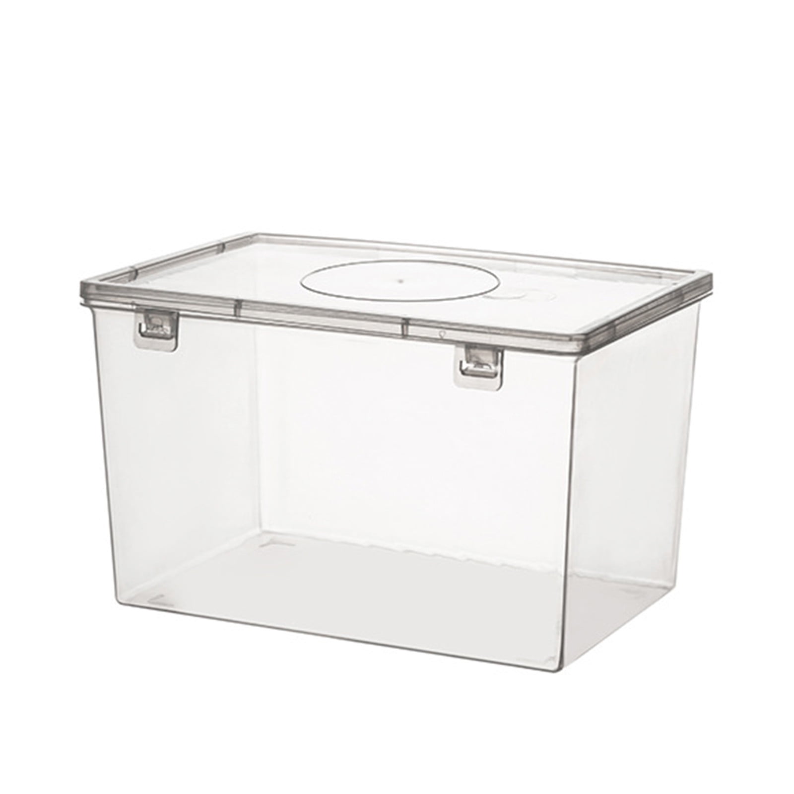 Lksixu Storage Bins with Lids Airtight Bread Storage Containers Bread Bin Plastic Reusable Loaf Cake Clear Bread Dispenser Fresh Bread Organizer Bin （7.48×5.12 in） - Image 1