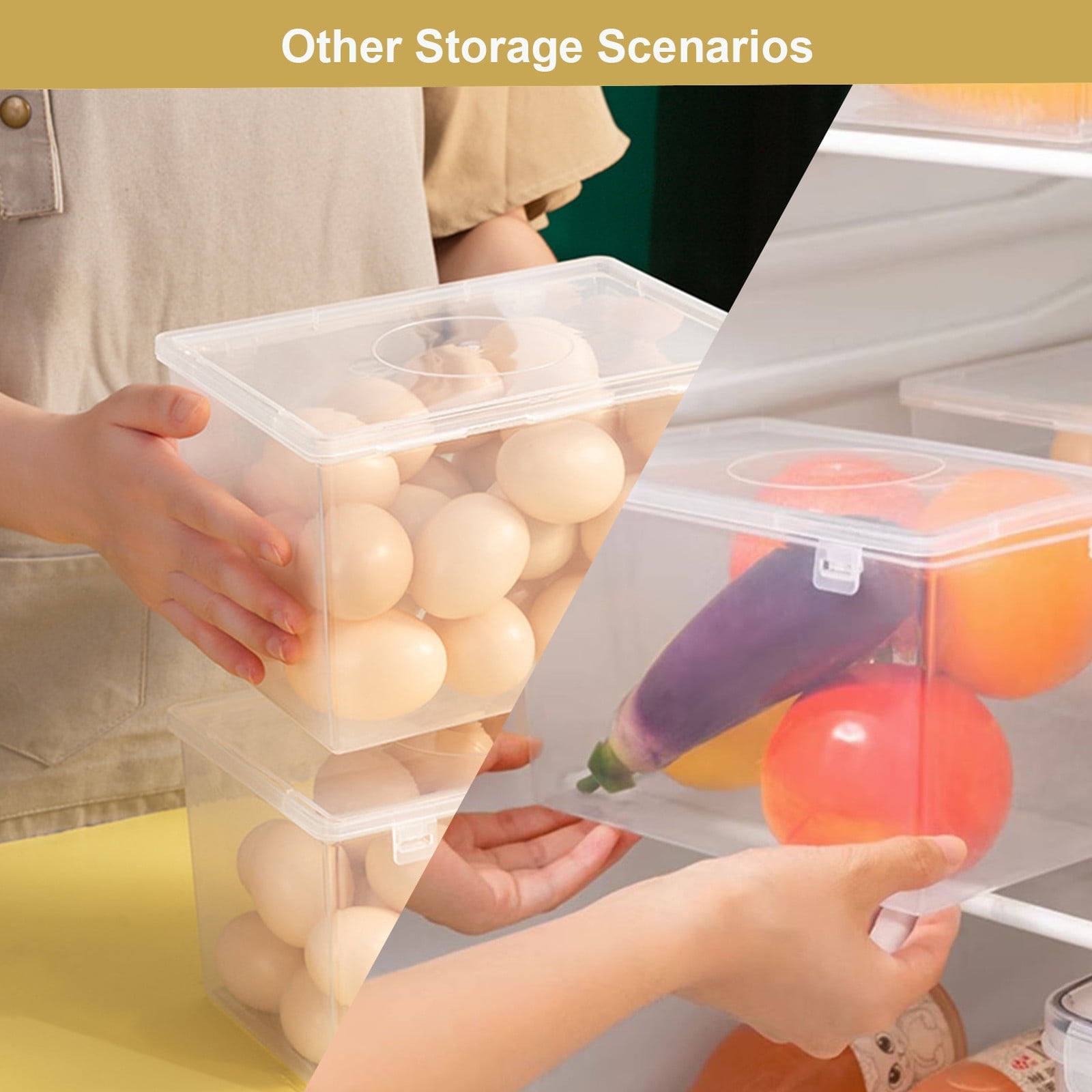 Lksixu Storage Bins with Lids Airtight Bread Storage Containers Bread Bin Plastic Reusable Loaf Cake Clear Bread Dispenser Fresh Bread Organizer Bin （7.48×5.12 in） - Image 8