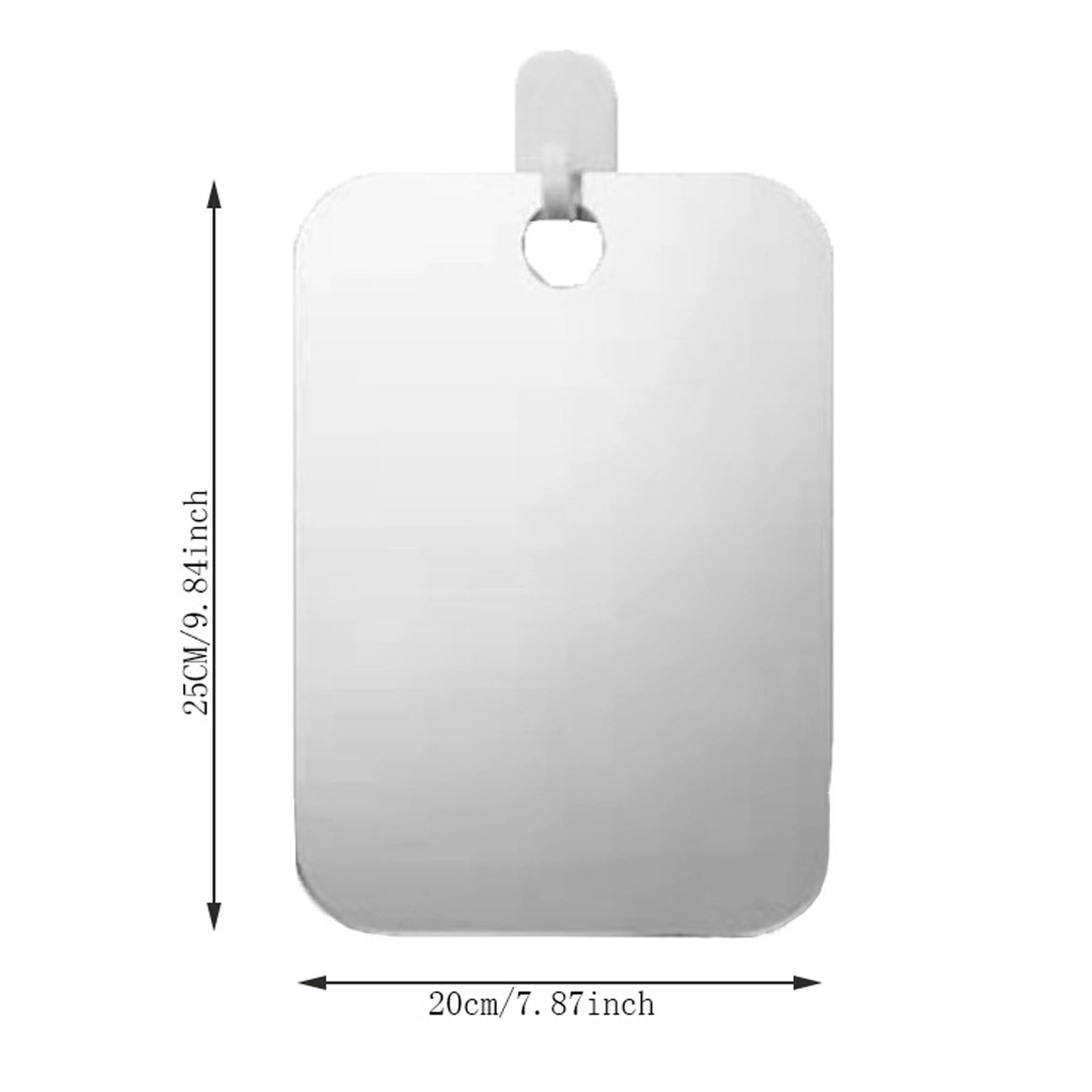Chmadoxn Large Fogless Shower Mirror （9.84×7.87 inch）, Includes 1 Adhesive Hooks, Anit-Fog Shower Mirror, Shower Makeup Shave Mirror, Frameless Shower Mirror, Wall Hanging Mirror - Image 3