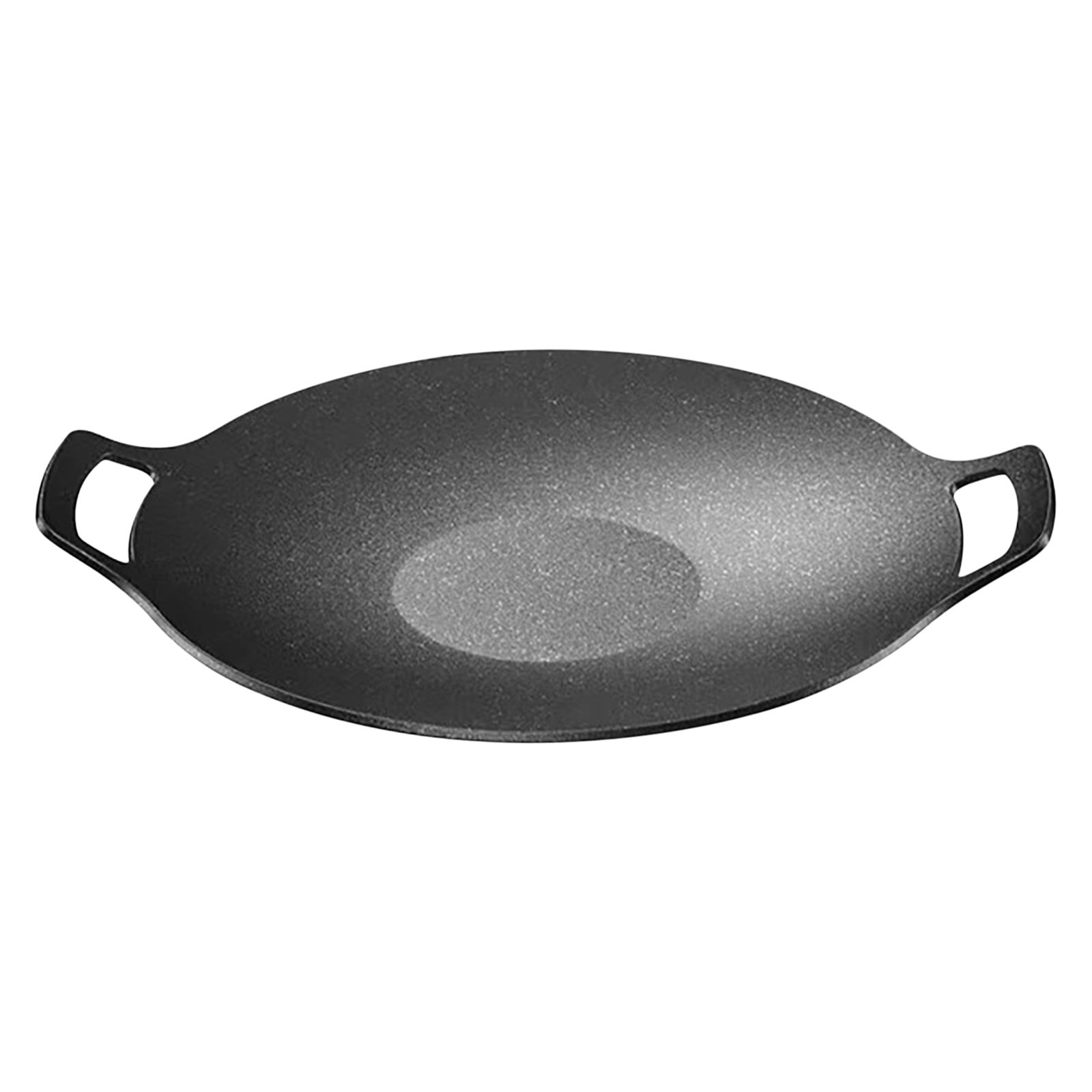 Chmadoxn Diameter 10.9 inch Universal Cast Iron Grill Pan, Large Round Cast Iron Pan with Two Handles, Multifunctional Frying Pan 14.8