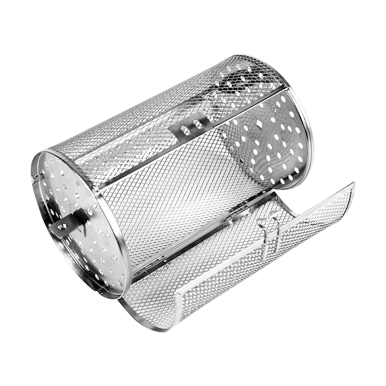 Chmadoxn Cylindrical Grill Basket, Net, Grill Cylinder Stainless Steel for Vegetables, Hummingbirds, Grill Roller, Grill Drum, Grill Net, Rotisserie Grill Cage, Basket, Round, BBQ Rolling As Show B - Image 2