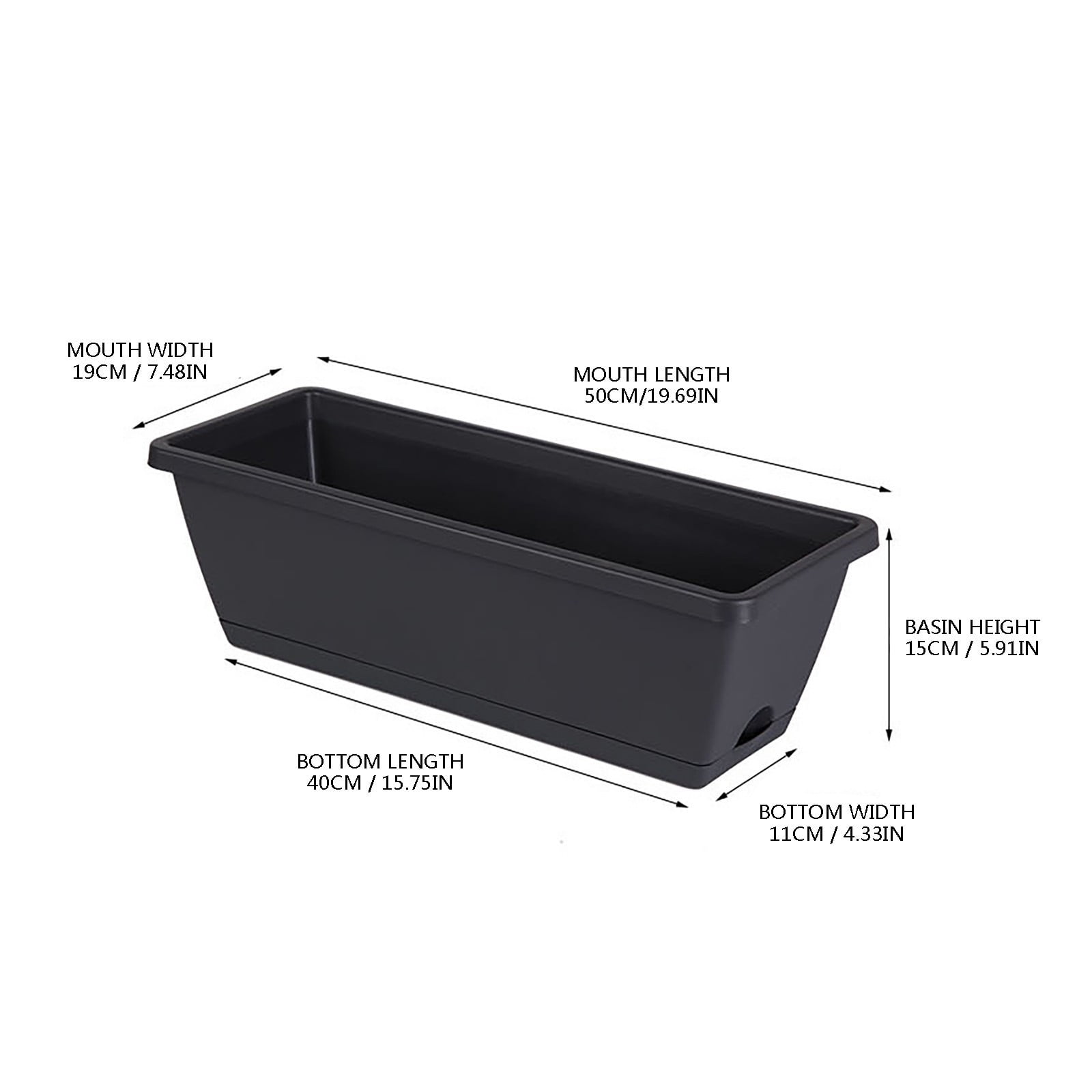 Chmadoxn Plastic Vegetable Containers- Balcony Flower Planter, Suitable for Home Gardening Vegetable Growing Containers 5.91