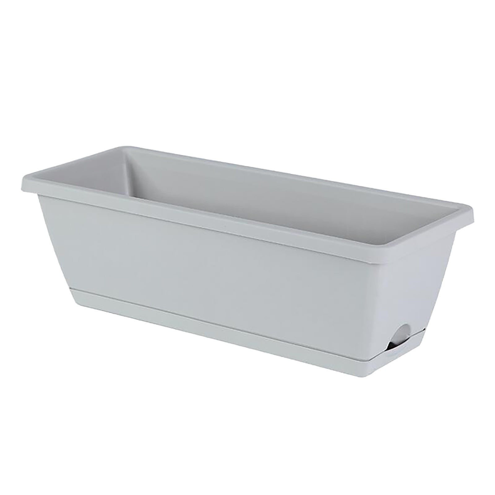 Chmadoxn Plastic Vegetable Containers- Balcony Flower Planter, Suitable for Home Gardening Vegetable Growing Containers 16.9×7.5 in Gray - Image 1