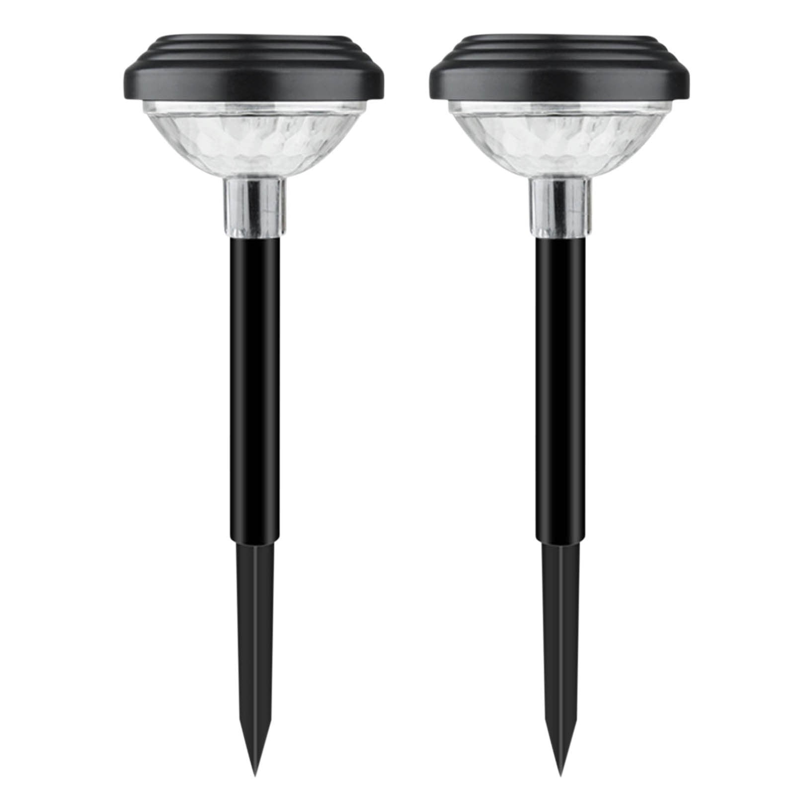 Darzheoy Solar Outdoor Lights, Solar Pathway Lights Outdoor, Solar Powered Garden Yard Lights for Walkway Sidewalk Driveway, Maintain 10 Hours of Lighting (2 Pack) 2 Pack Black - Image 1