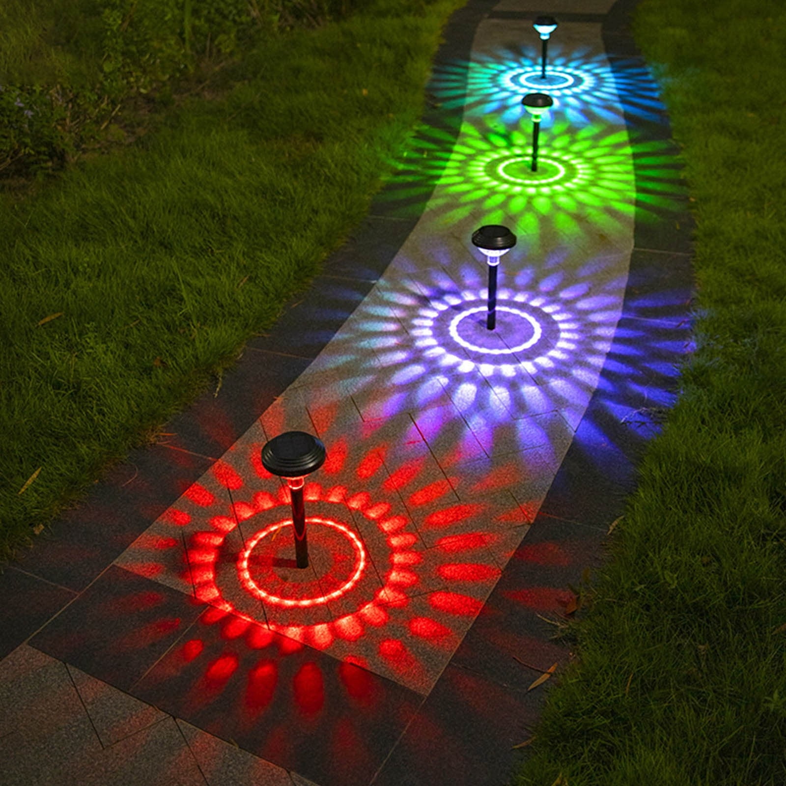 Darzheoy Solar Outdoor Lights, Solar Pathway Lights Outdoor, Solar Powered Garden Yard Lights for Walkway Sidewalk Driveway, Maintain 10 Hours of Lighting (2 Pack) 2 Pack Black - Image 7