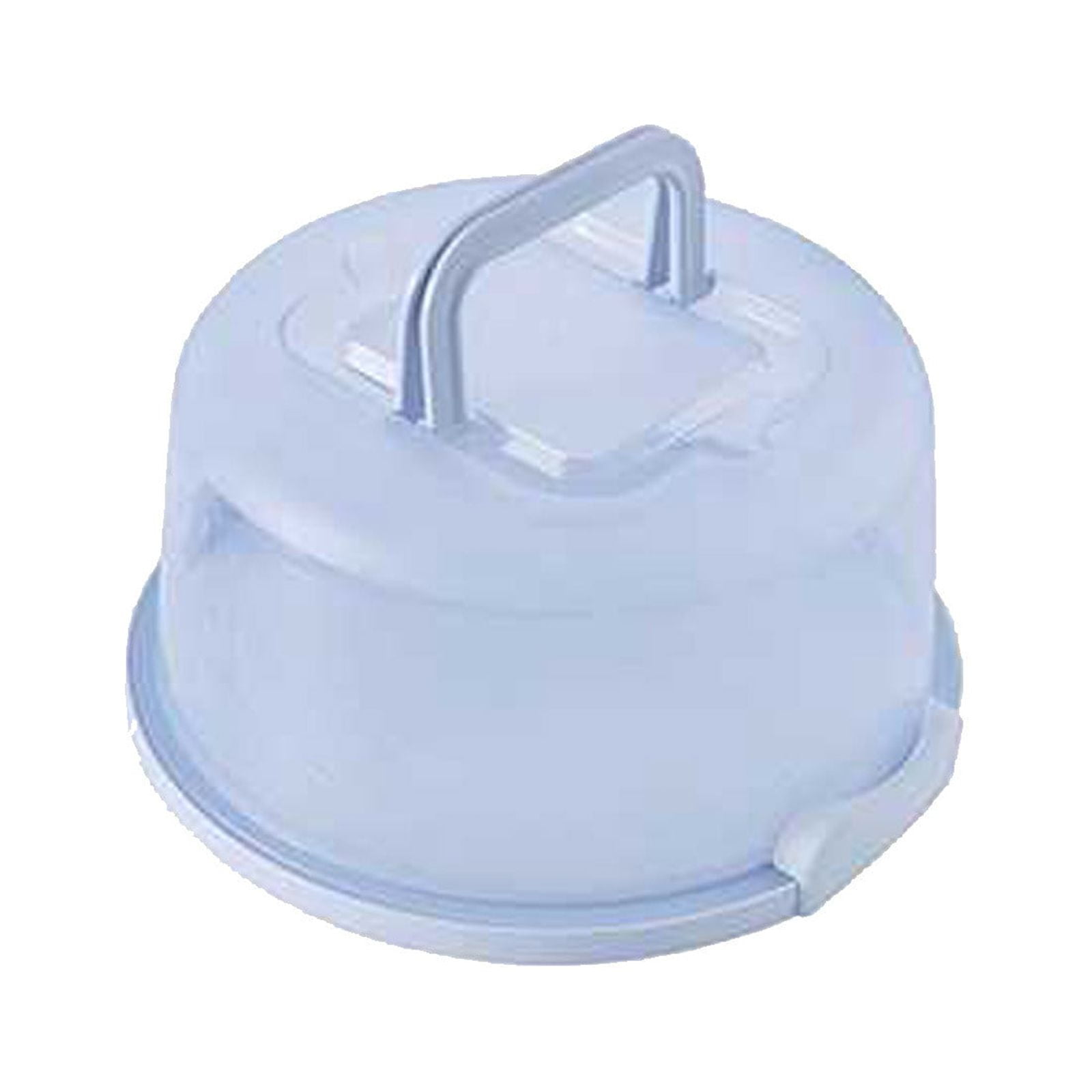Lksixu Cake Box Round Cake Stand with Lid and Foldable Handle 10 Inch Portable Cake Container Cake Ornaments, Suitable for Storage Birthday Cakes Cupcakes Nuts Fruits 10.14×8.58×4.88in Green - Image 1