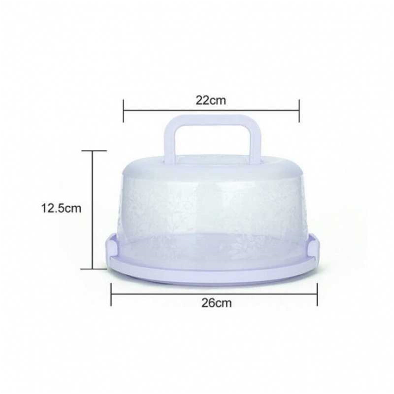 Lksixu Cake Box Round Cake Stand with Lid and Foldable Handle 10 Inch Portable Cake Container Cake Ornaments, Suitable for Storage Birthday Cakes Cupcakes Nuts Fruits 10.14×8.58×4.88in Pink - Image 2