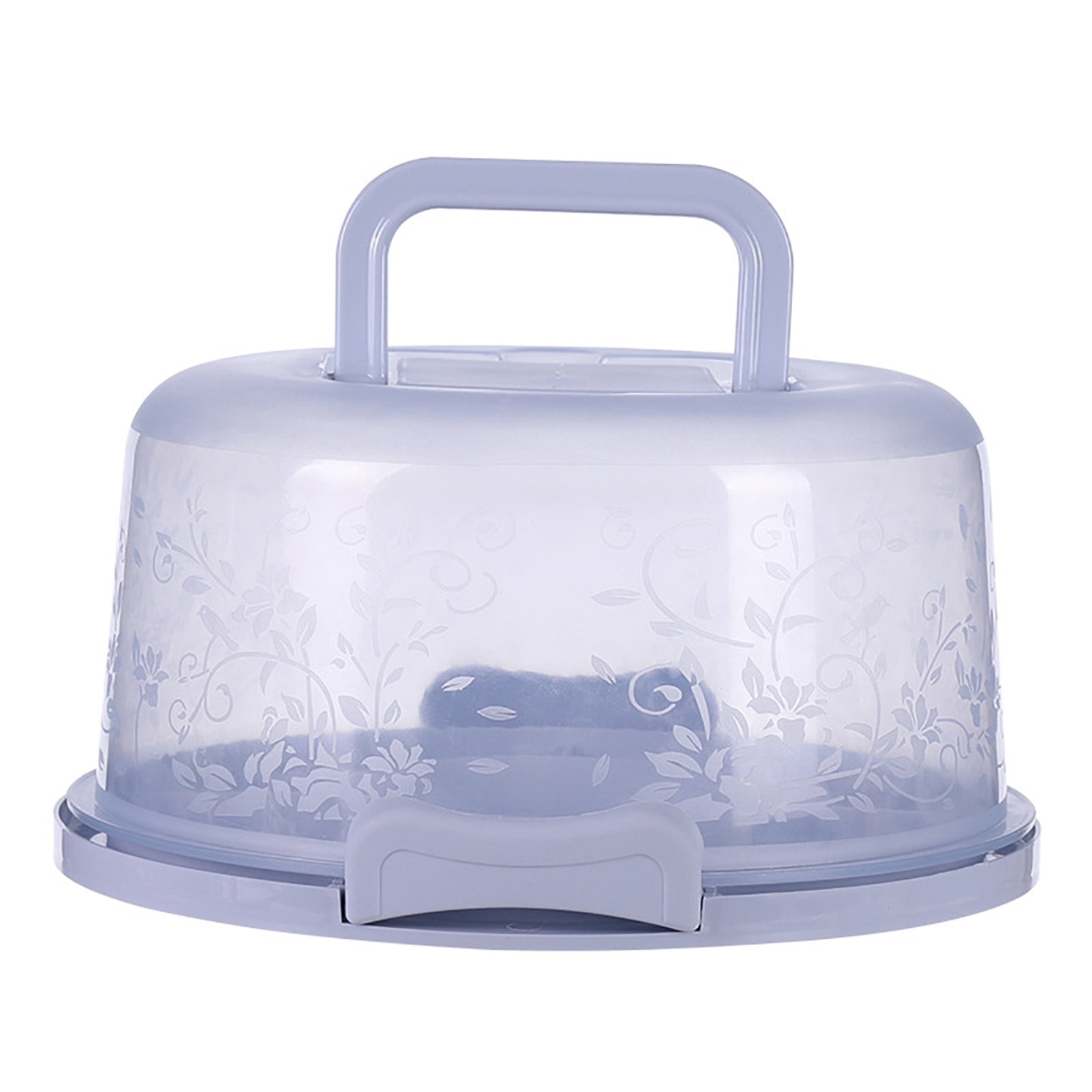 Lksixu Cake Box Round Cake Stand with Lid and Foldable Handle 10 Inch Portable Cake Container Cake Ornaments, Suitable for Storage Birthday Cakes Cupcakes Nuts Fruits 10
