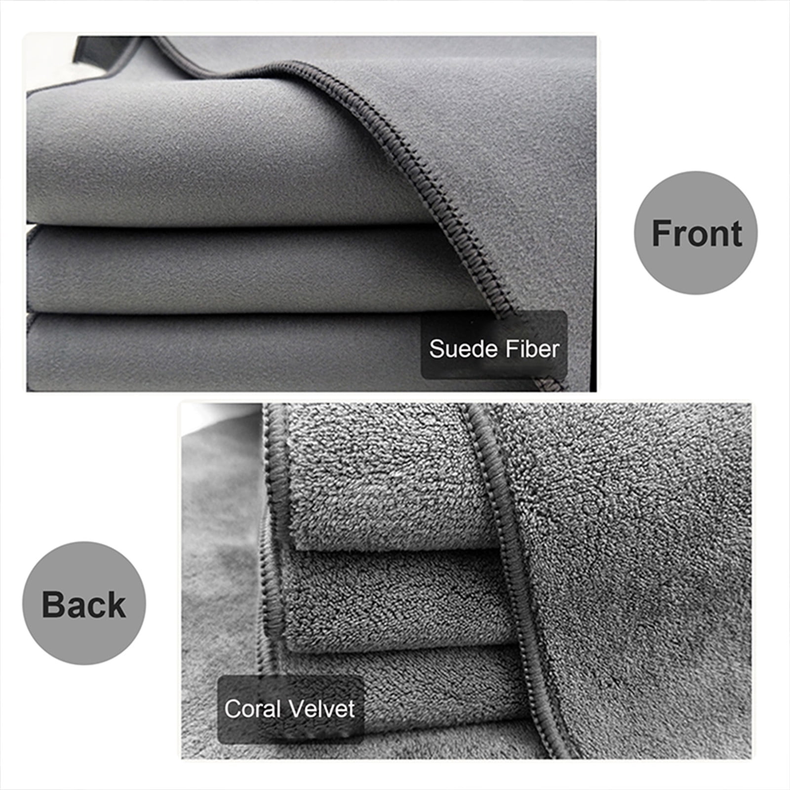 Chmadoxn Screens Cleaning Microfiber Cloth,Streak Free Lint Free Large Rag for TV, Computer, Camera Lenses, Eyeglasses, Phones, Electronics Devices & All Delicate Surface 11.81×11.81 in Gray - Image 4