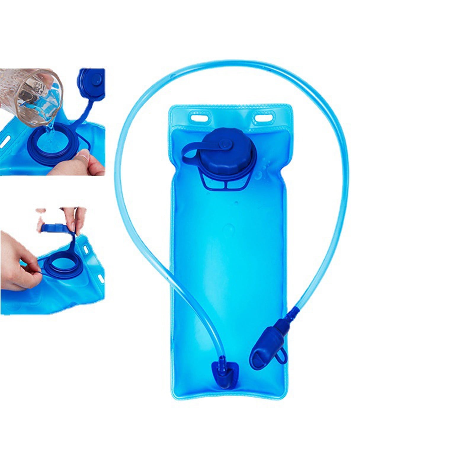 Darzheoy 2L Hydration Bladder, BPA Free Water Bladder for Hiking Backpack Leak Proof Water Storage Bag with Insulating Sleeve, Hydration Backpack for Outdoor Camping Running Cycling Blue - Image 4