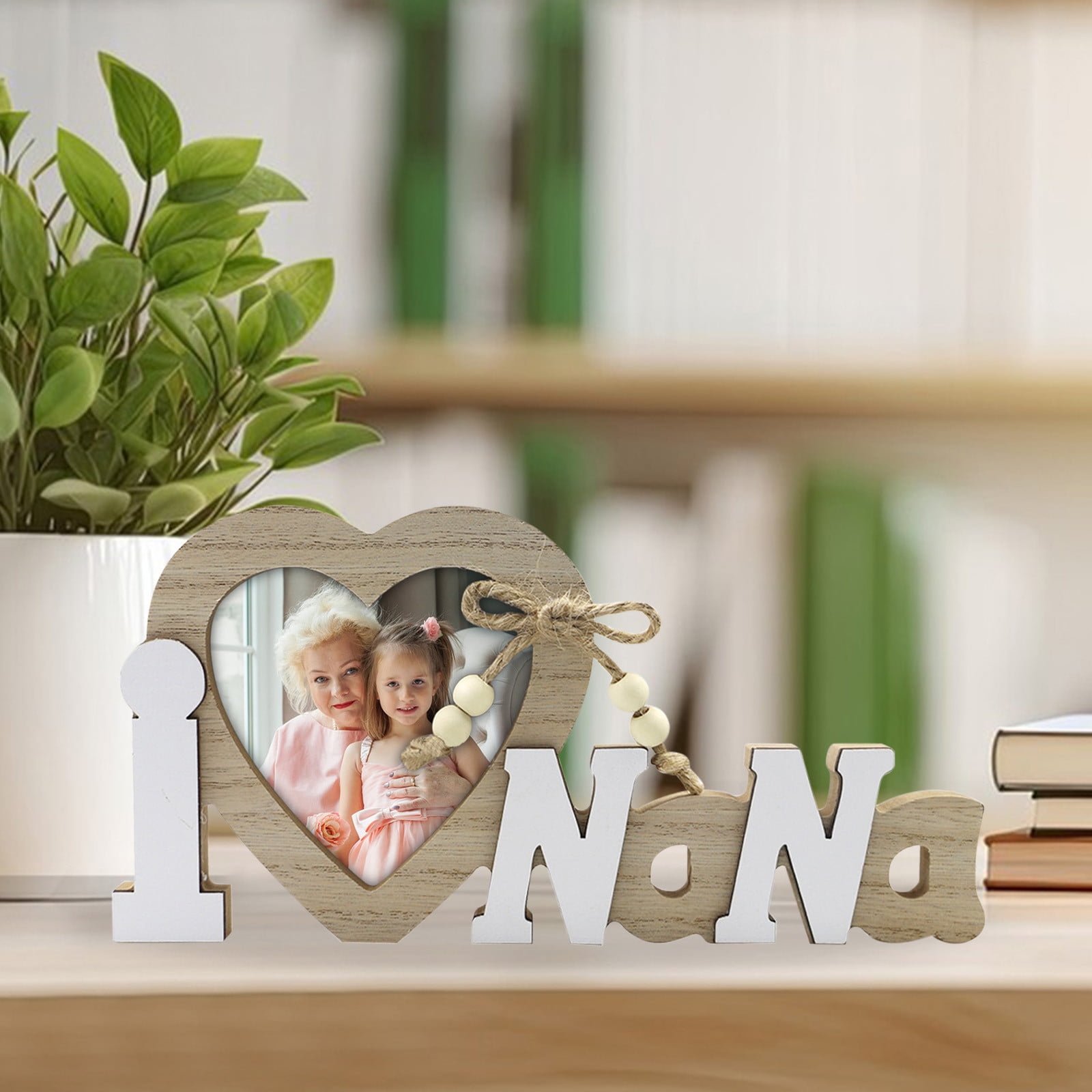 Chmadoxn Mr & Mrs Love Picture Frame for Wedding,Wooden Heart Shape Wedding Decor for Reception, Ceremony and Anniversary Party Valentine'S Day Valentines Day Gifts As Show F - Image 2