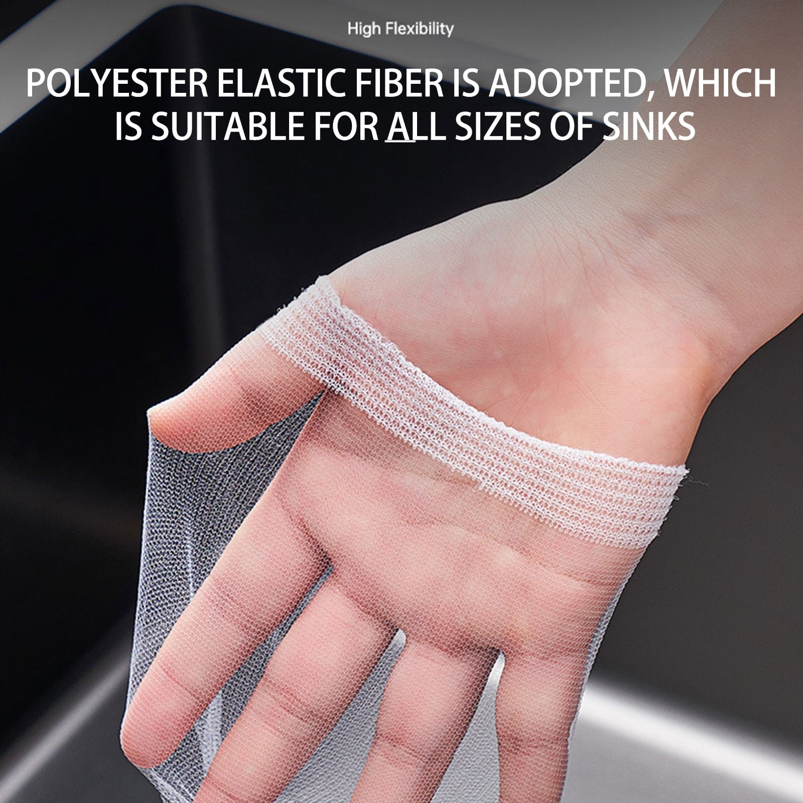 Chmadoxn 100 PCS Disposable Kitchen Sink Filter Nets 1mm Mesh Strainer Bags for Efficient Anti-Clogging, Food Catcher Screen Filters in Kitchen Sink Basket As Show B - Image 7