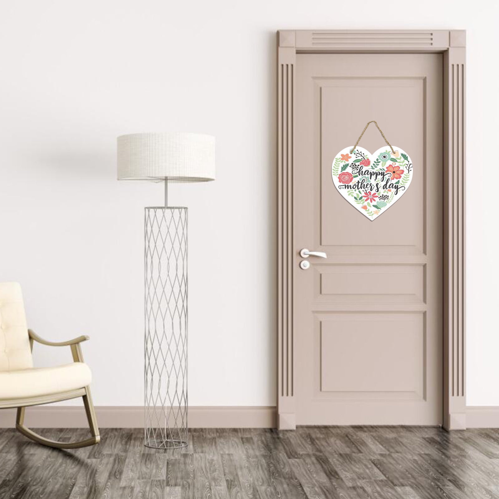 Mothers Day Gifts Chmadoxn Mothers Day Gifts for Mom Front Door Welcome Sign - Heart-Shaped Happy Mother'S Day Sign Mothers Day Decorations O - Image 3