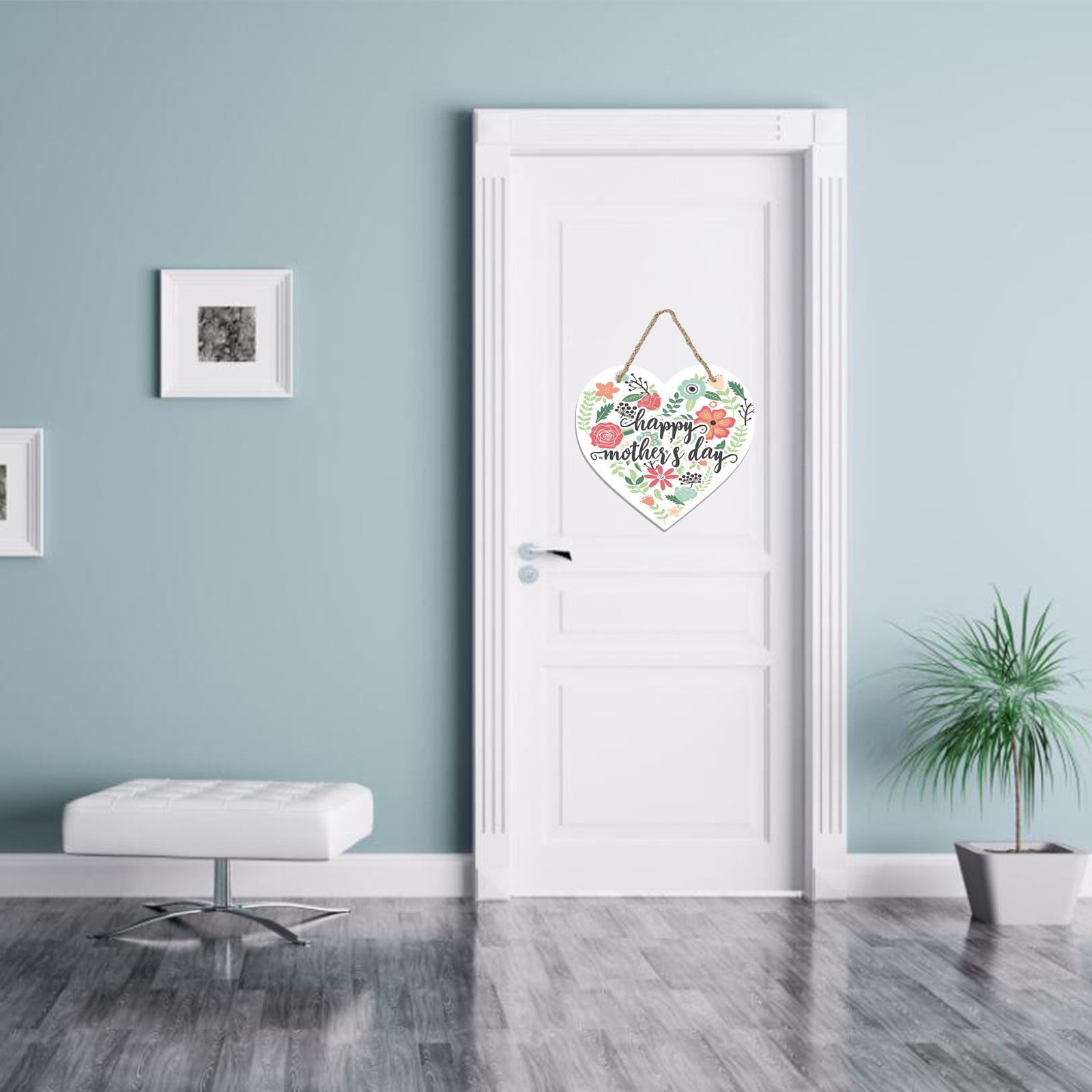 Mothers Day Gifts Chmadoxn Mothers Day Gifts for Mom Front Door Welcome Sign - Heart-Shaped Happy Mother'S Day Sign Mothers Day Decorations O - Image 4