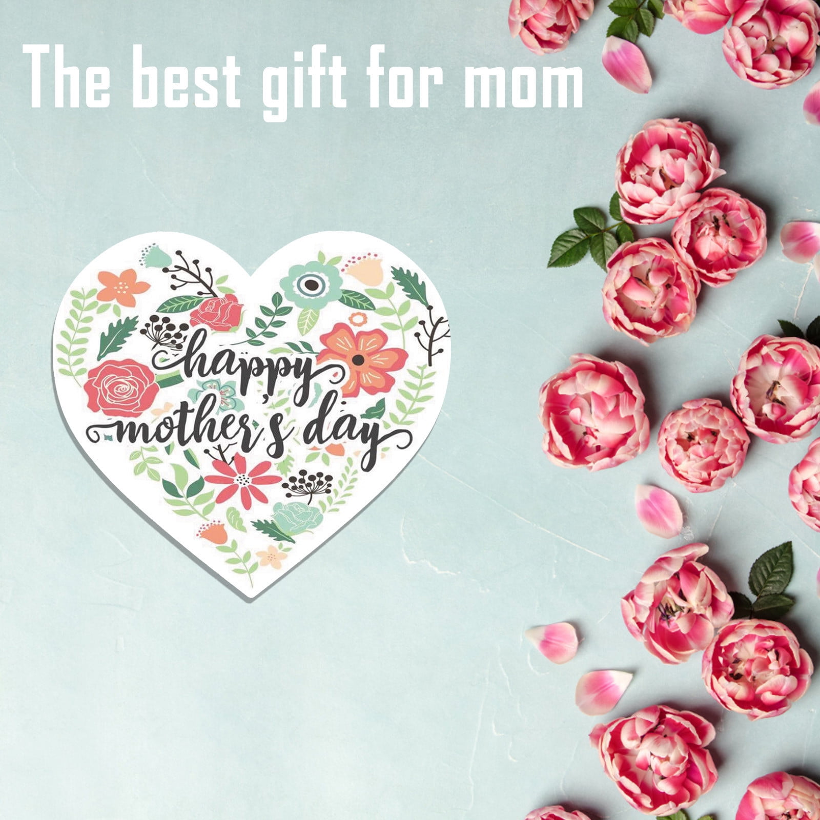 Mothers Day Gifts Chmadoxn Mothers Day Gifts for Mom Front Door Welcome Sign - Heart-Shaped Happy Mother'S Day Sign Mothers Day Decorations O - Image 6