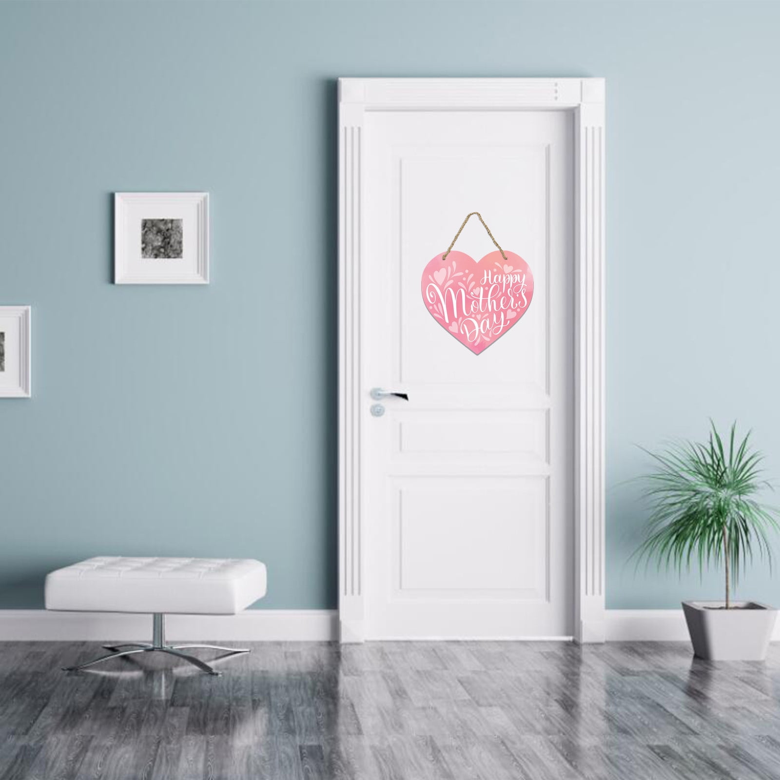 Mothers Day Gifts Chmadoxn Mothers Day Gifts for Mom Front Door Welcome Sign - Heart-Shaped Happy Mother'S Day Sign Mothers Day Decorations P - Image 5