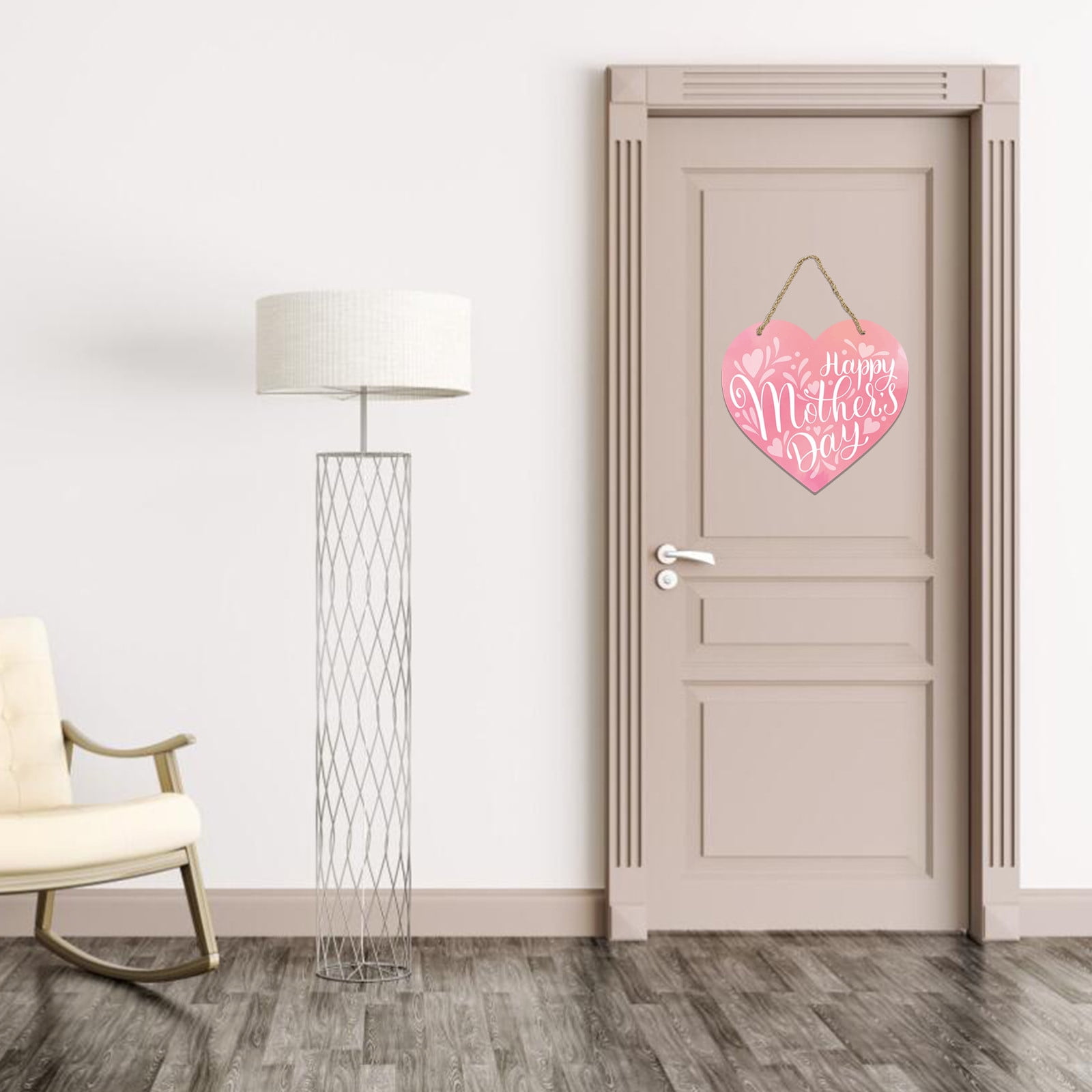 Mothers Day Gifts Chmadoxn Mothers Day Gifts for Mom Front Door Welcome Sign - Heart-Shaped Happy Mother'S Day Sign Mothers Day Decorations P - Image 6