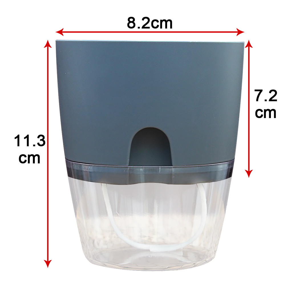 Darzheoy Self Watering Planter, 4 Inch Self Watering Pots for Indoor Plants, Self Watering Planters with Wick Rope for All House Herbs, Plants, Violets and Dahlias Gray - Image 3
