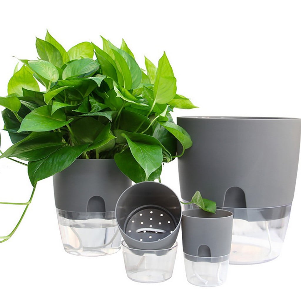 Darzheoy Self Watering Planter, 4 Inch Self Watering Pots for Indoor Plants, Self Watering Planters with Wick Rope for All House Herbs, Plants, Violets and Dahlias White - Image 4