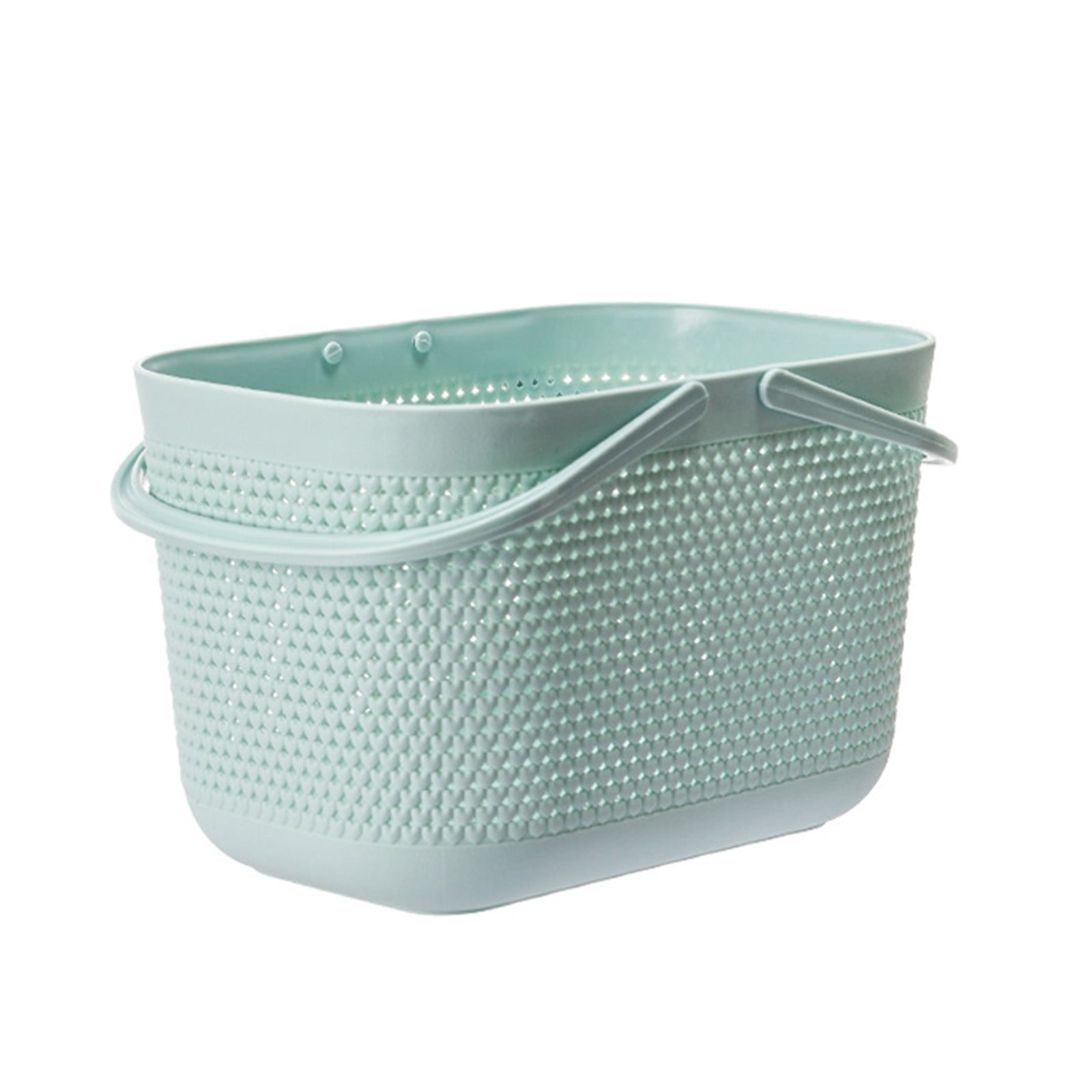 Chmadoxn Portable Shower Tote Plastic Storage Basket with Handle Box Organizer Bin for Bathroom, Pantry, Kitchen, College Dorm (11.22×7.09×7.09 inch) As Show Green - Image 1