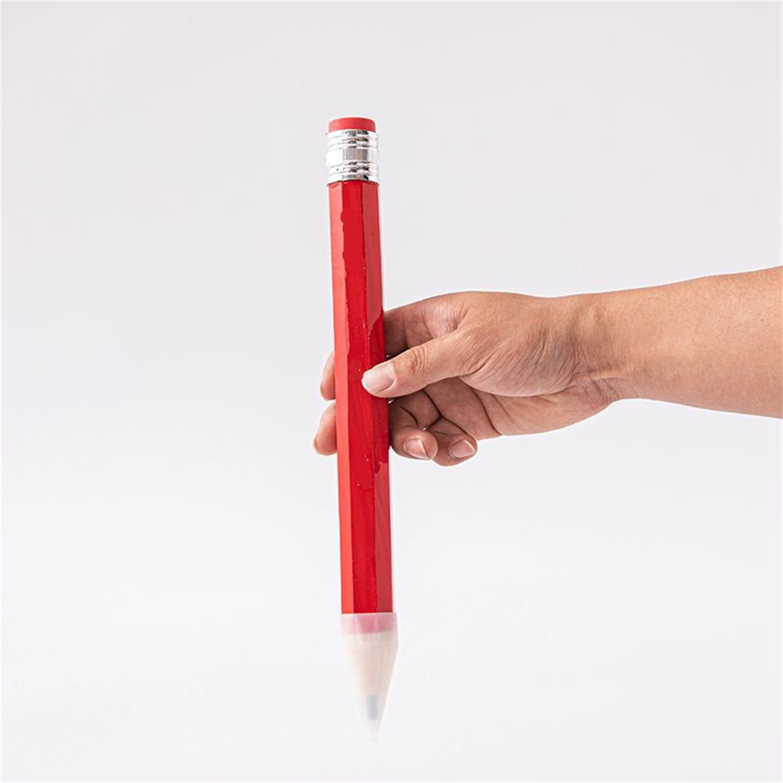 Chmadoxn Wooden Giant Pencils for Prop, Funny Big Pencil Giant Pencil 14 Inch Large Pencil for Home and Supplies, , Preers 13.8×1.4 in Red - Image 2