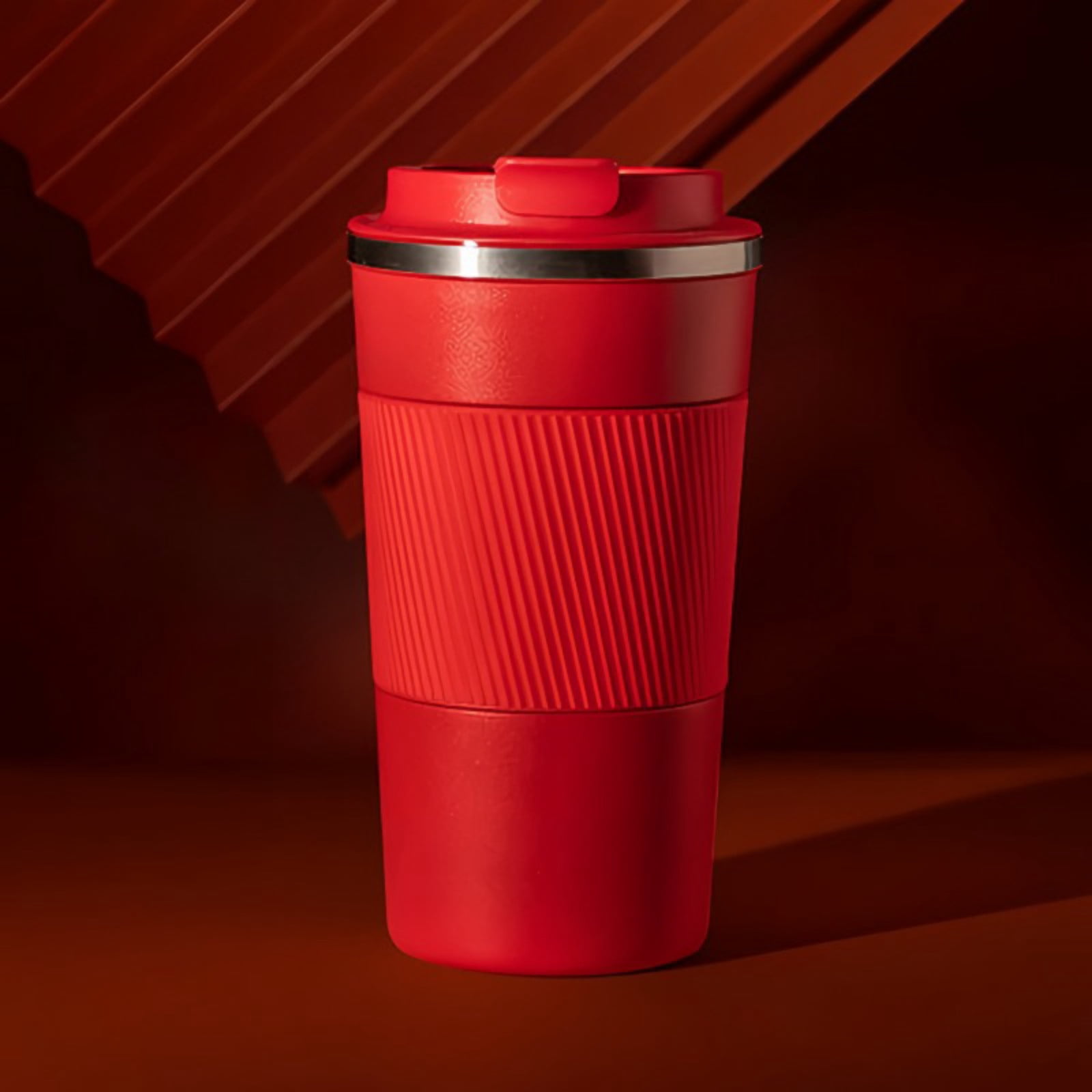 Chmadoxn Car Coffee Cup 510ml Travel Mug Stainless Steel Thermal Insulated Coffee Cup - Vacuum Insulation Water Bottle for Hot and Cold Water Coffee and Tea Black Mug Cafeteria Coffee Cup with Lid 3.46×6.69 in Black - Image 2