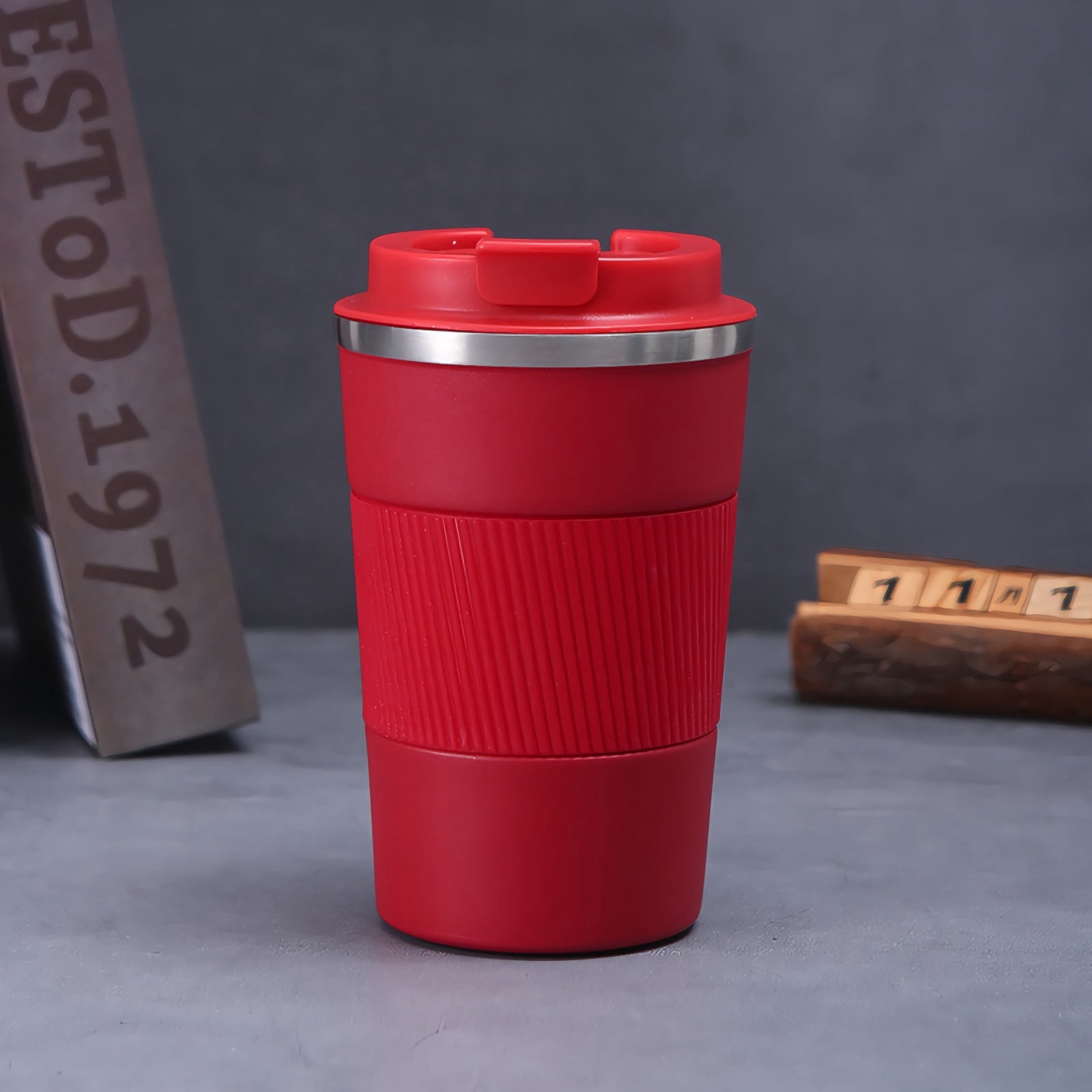 Chmadoxn Car Coffee Cup 510ml Travel Mug Stainless Steel Thermal Insulated Coffee Cup - Vacuum Insulation Water Bottle for Hot and Cold Water Coffee and Tea Black Mug Cafeteria Coffee Cup with Lid 3.46×6.69 in Black - Image 5