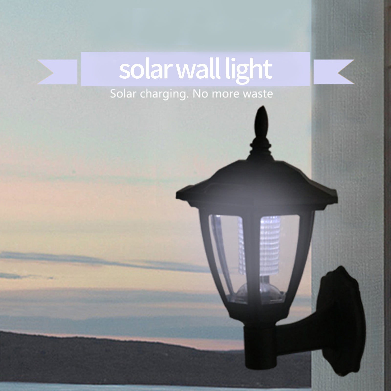 Darzheoy Solar Powered Wall Lanterns Outdoor, Dusk to Dawn Motion Sensor LED Sconce Lights Waterproof, Exterior Front Porch Security Lamps for Wall Mount Patio Fence Cold White Black - Image 5