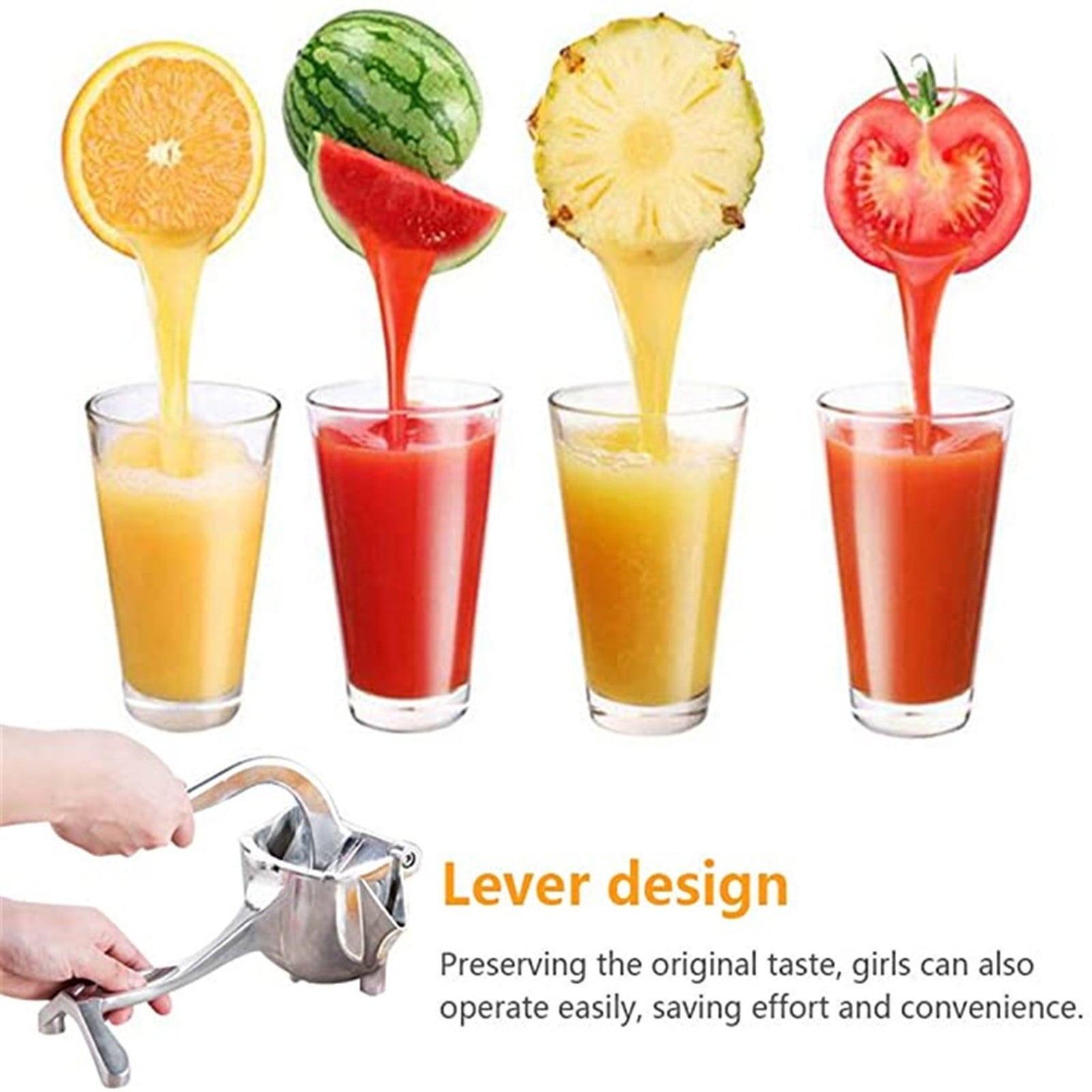 Chmadoxn Extra Large Lemon Squeezer Stainless Steel - Easy Squeeze Heavy Duty Lemon Juicer Hand Press - Ergonomic Citrus Squeezer & Fruit Juicer for Small Oranges, Lemon & Limes (7.9×1.2 inch) As Show A - Image 7