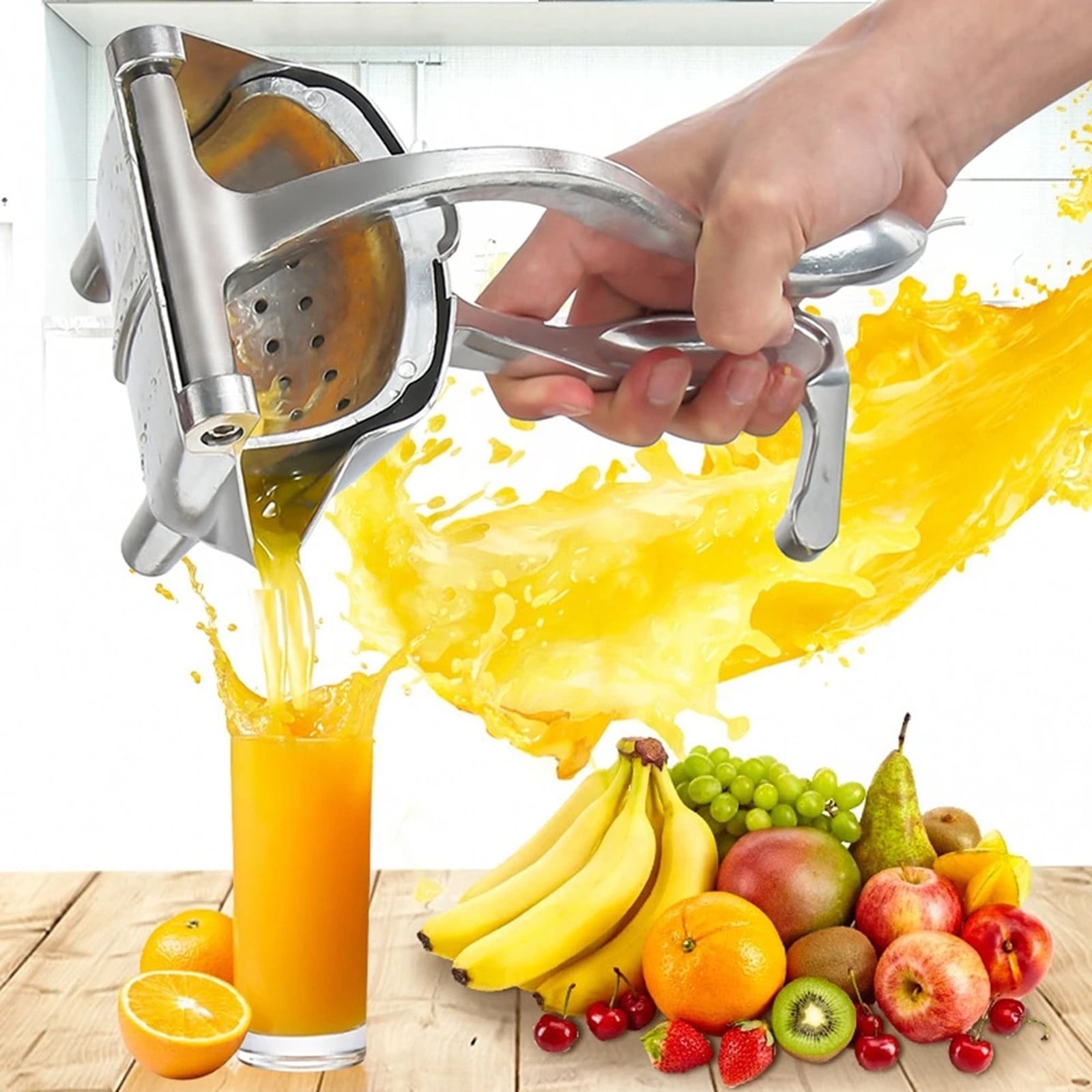 Chmadoxn Extra Large Lemon Squeezer Stainless Steel - Easy Squeeze Heavy Duty Lemon Juicer Hand Press - Ergonomic Citrus Squeezer & Fruit Juicer for Small Oranges, Lemon & Limes (7.9×1.2 inch) As Show B - Image 2