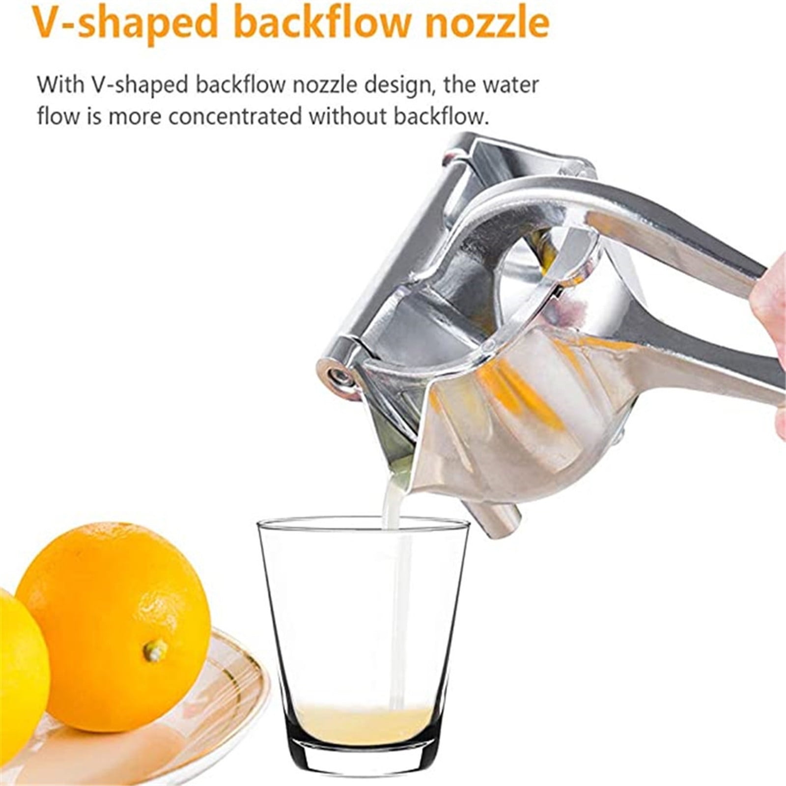 Chmadoxn Extra Large Lemon Squeezer Stainless Steel - Easy Squeeze Heavy Duty Lemon Juicer Hand Press - Ergonomic Citrus Squeezer & Fruit Juicer for Small Oranges, Lemon & Limes (7.9×1.2 inch) As Show C - Image 6