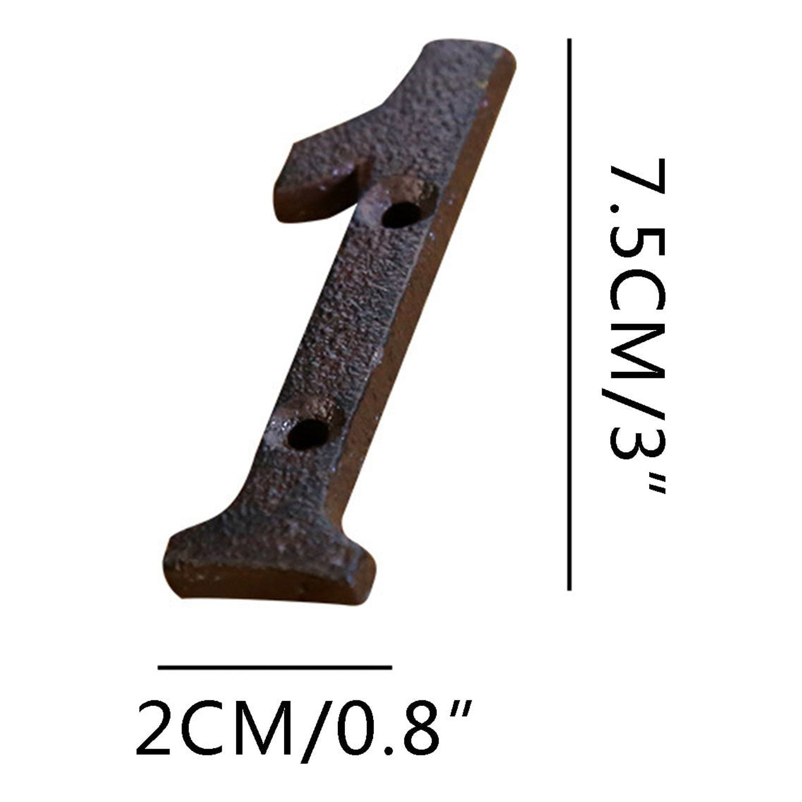 Darzheoy 3 inch Iron House Number, Iron Black House Numbers for Outside, Metal Mailbox Numbers for Outside, Home Address Numbers for House, Matching Screws B - Image 2