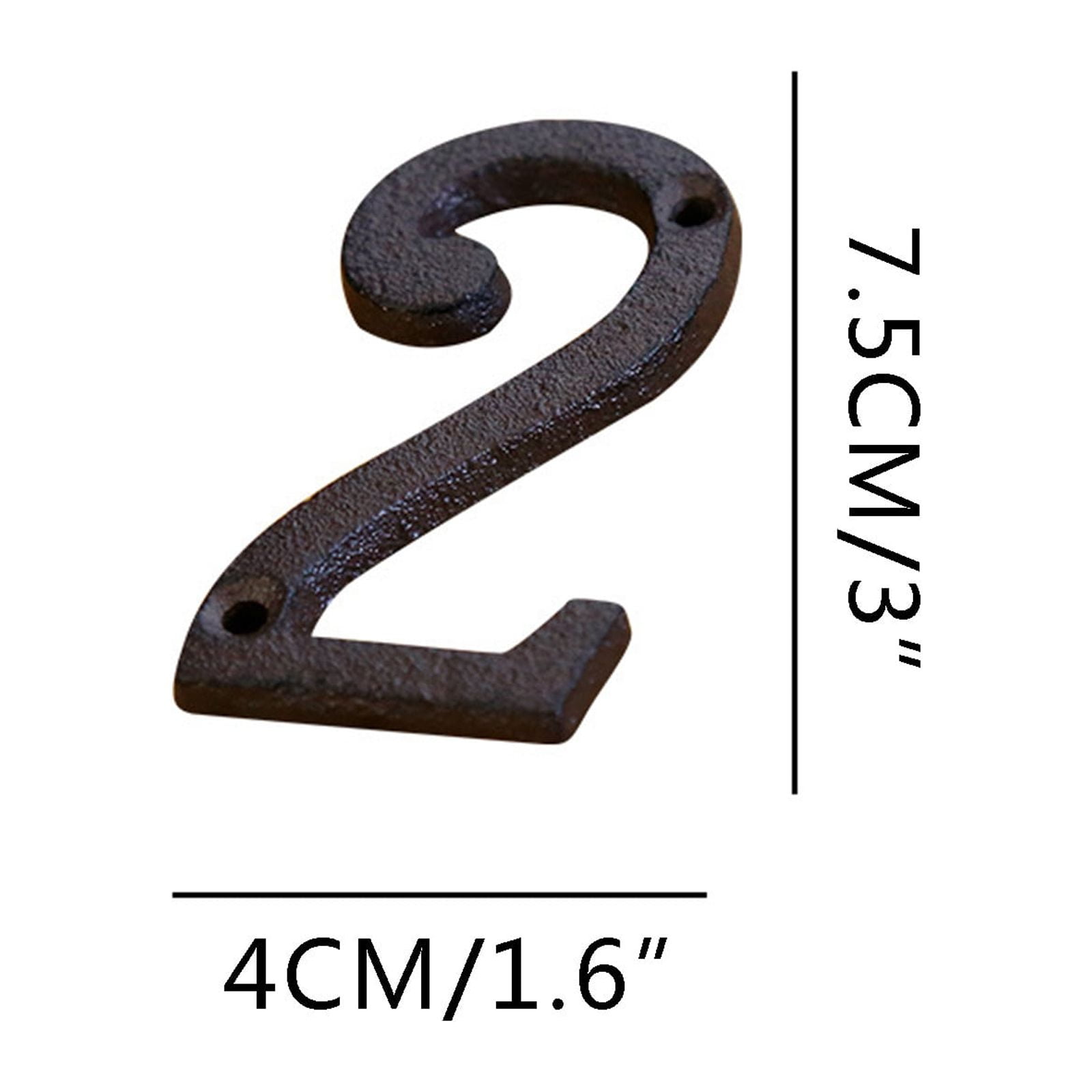 Darzheoy 3 inch Iron House Number, Iron Black House Numbers for Outside, Metal Mailbox Numbers for Outside, Home Address Numbers for House, Matching Screws C - Image 2