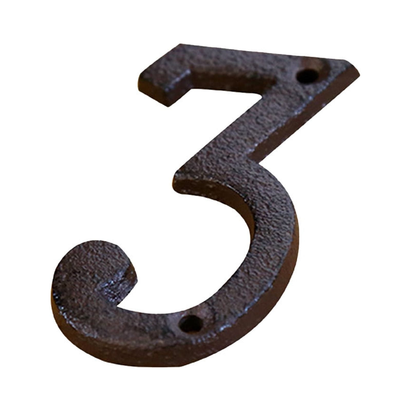 Darzheoy 3 inch Iron House Number, Iron Black House Numbers for Outside, Metal Mailbox Numbers for Outside, Home Address Numbers for House, Matching Screws D - Image 1