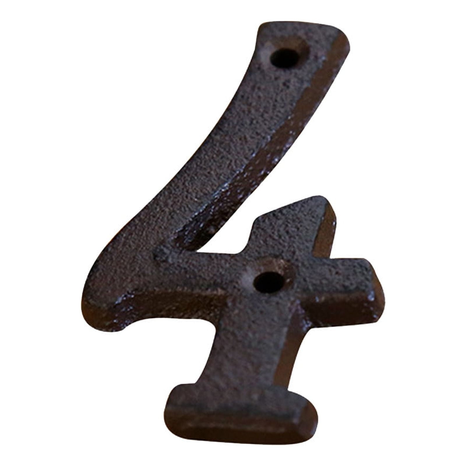 Darzheoy 3 inch Iron House Number, Iron Black House Numbers for Outside, Metal Mailbox Numbers for Outside, Home Address Numbers for House, Matching Screws E - Image 1