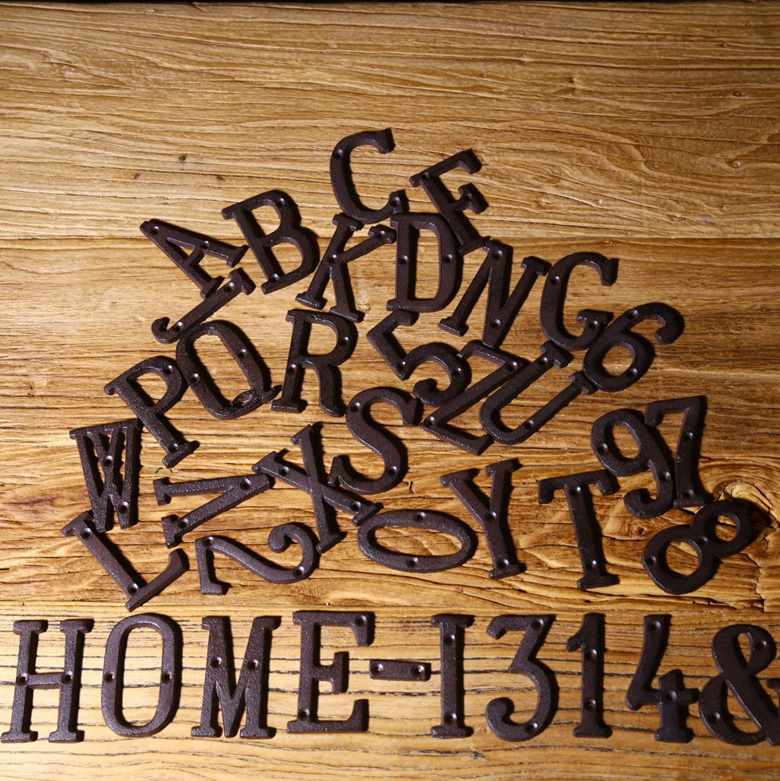 Darzheoy 3 inch Iron House Number, Iron Black House Numbers for Outside, Metal Mailbox Numbers for Outside, Home Address Numbers for House, Matching Screws E - Image 4