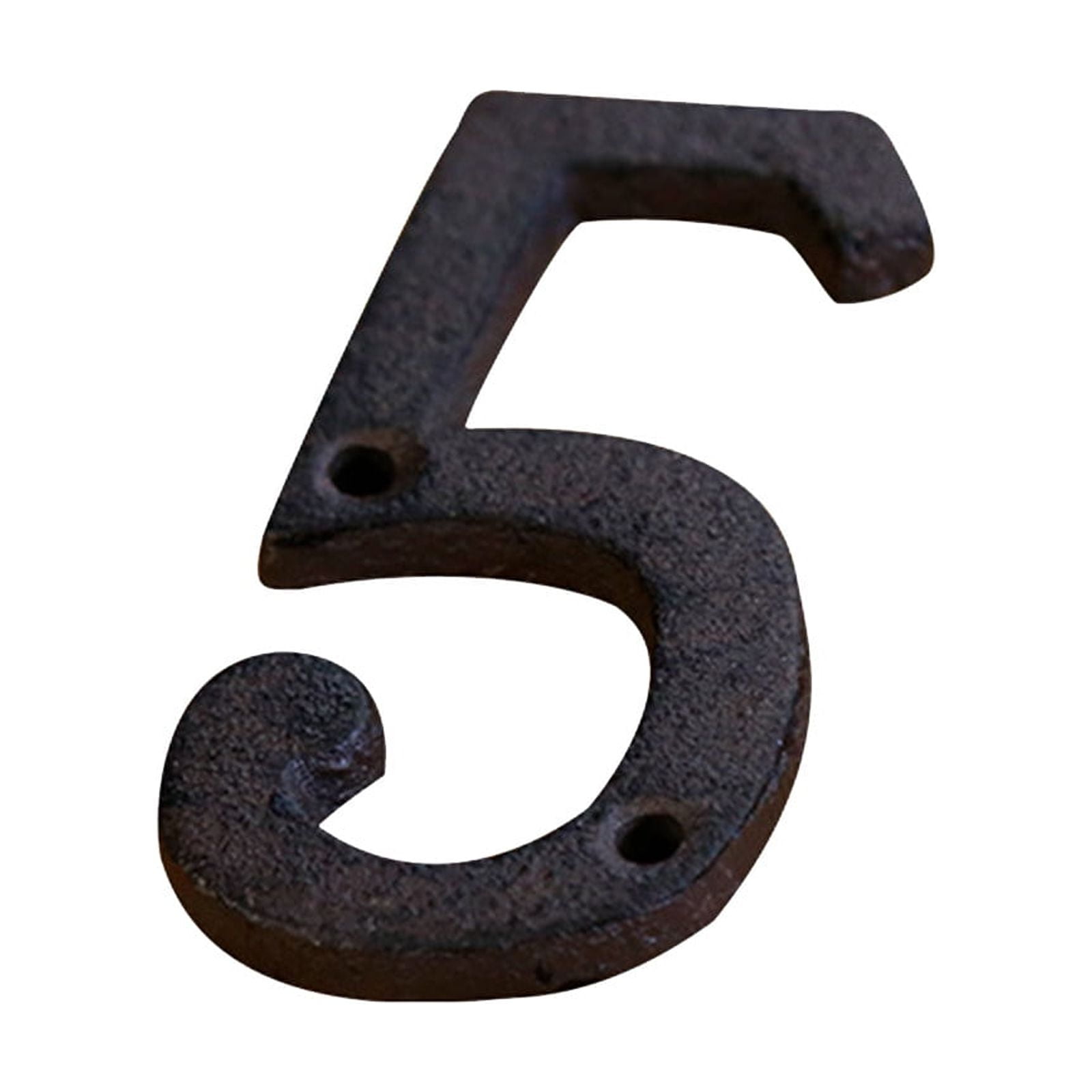 Darzheoy 3 inch Iron House Number, Iron Black House Numbers for Outside, Metal Mailbox Numbers for Outside, Home Address Numbers for House, Matching Screws F - Image 1